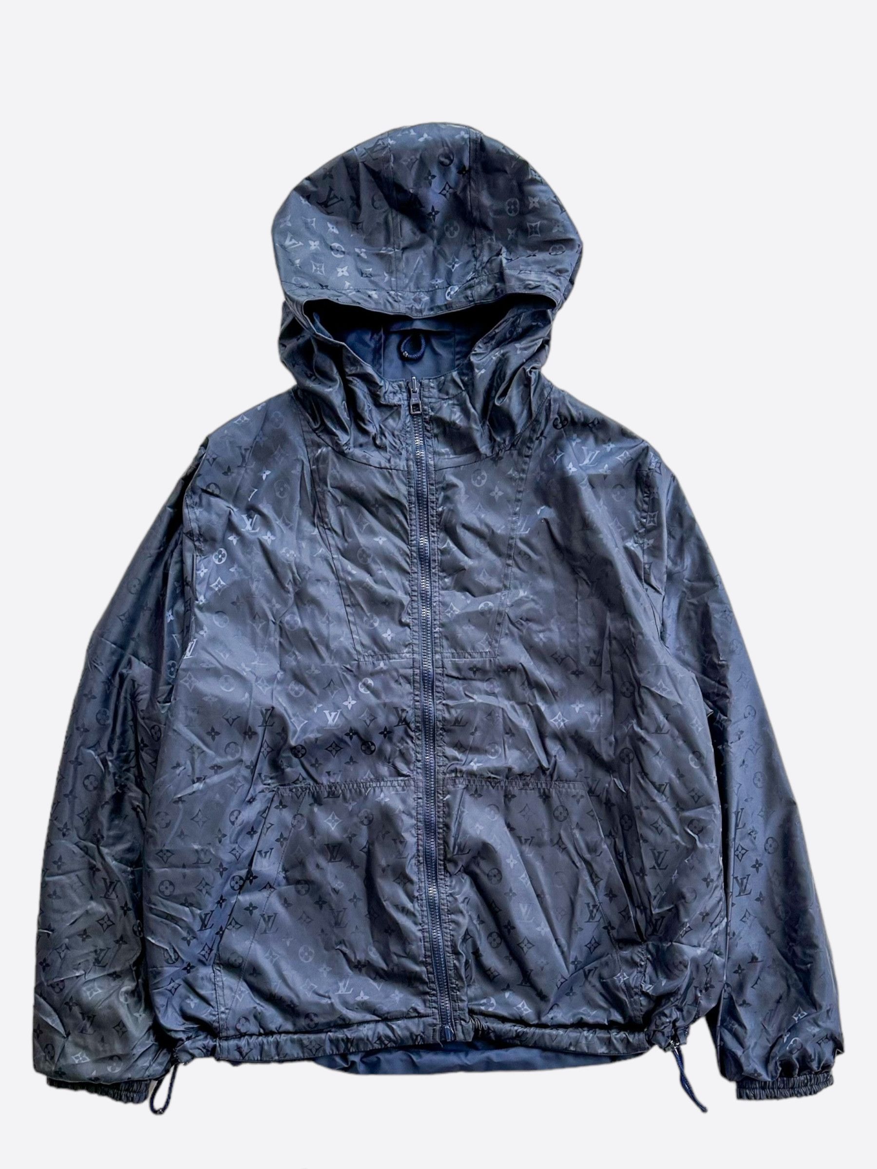 image of Louis Vuitton Navy Monogram Reversible Windbreaker, Men's (Size 2XL)