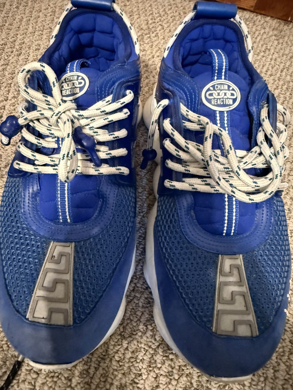 Versace Versace Chain Reaction Mesh Rubber Suede Blue 46 Size US 12 / EU 45 - 3 Thumbnail
