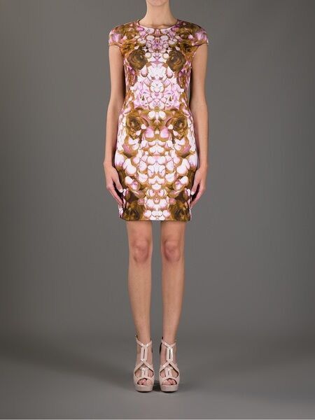 Alexander McQueen × Designer Alexander McQueen avant garde floral pattern dress Size S / US 4 / IT 40 - 3 Thumbnail