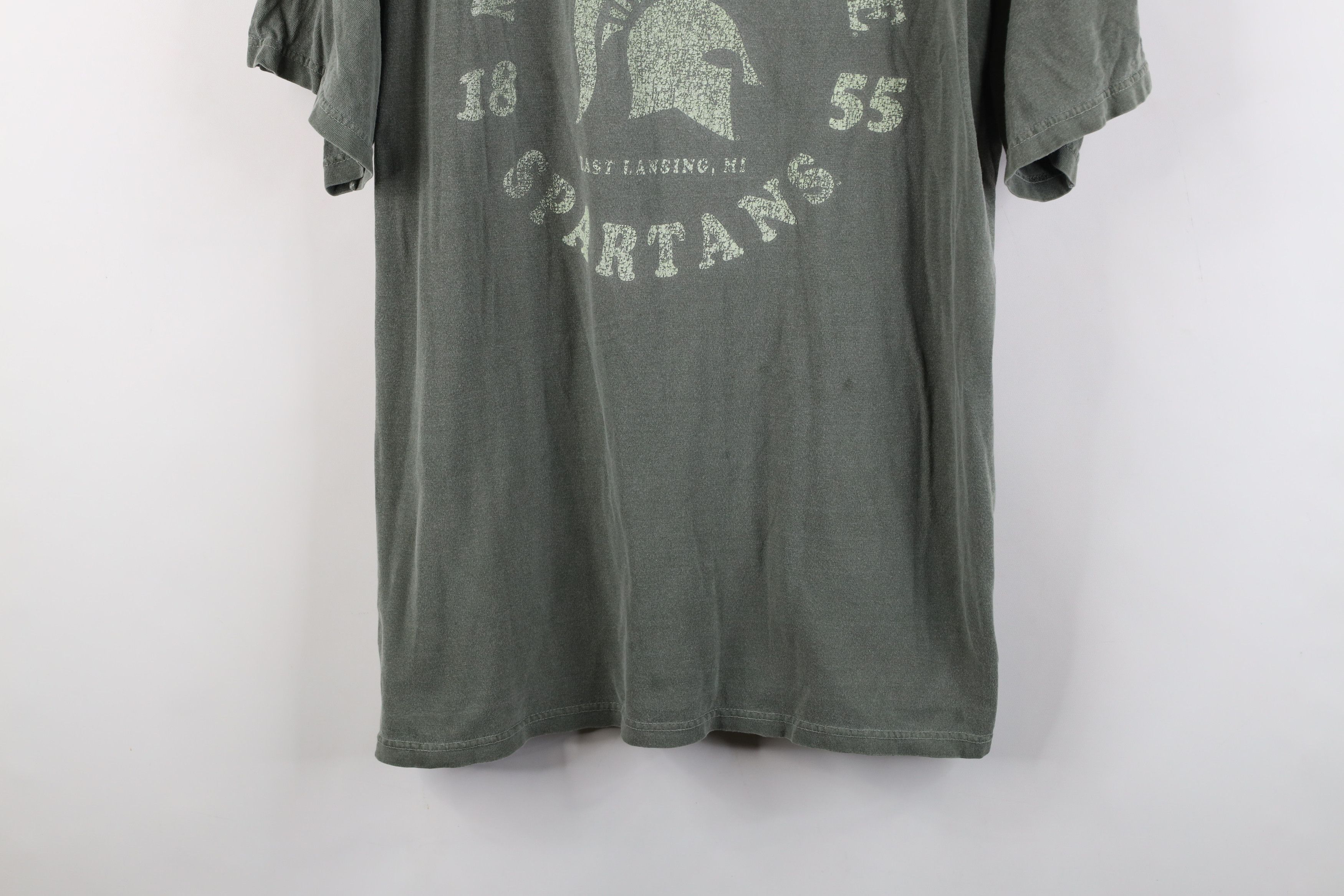 Vintage Vintage Stonewash Michigan State University T-Shirt Green Size US XL / EU 56 / 4 - 3 Thumbnail