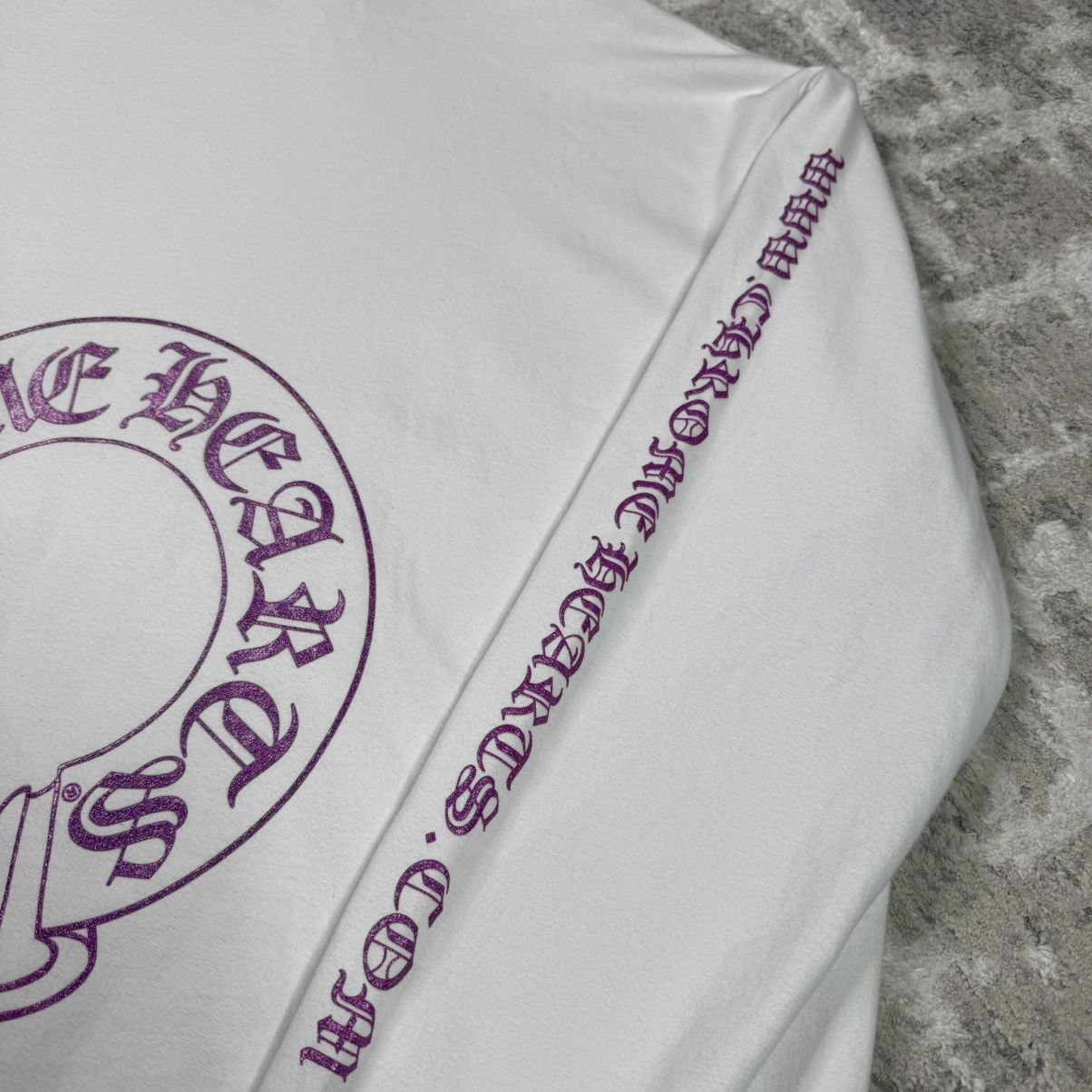 Chrome Hearts Purple glitter online exclusive horseshoe pullover hoodie Size US XXL / EU 58 / 5 - 4 Thumbnail