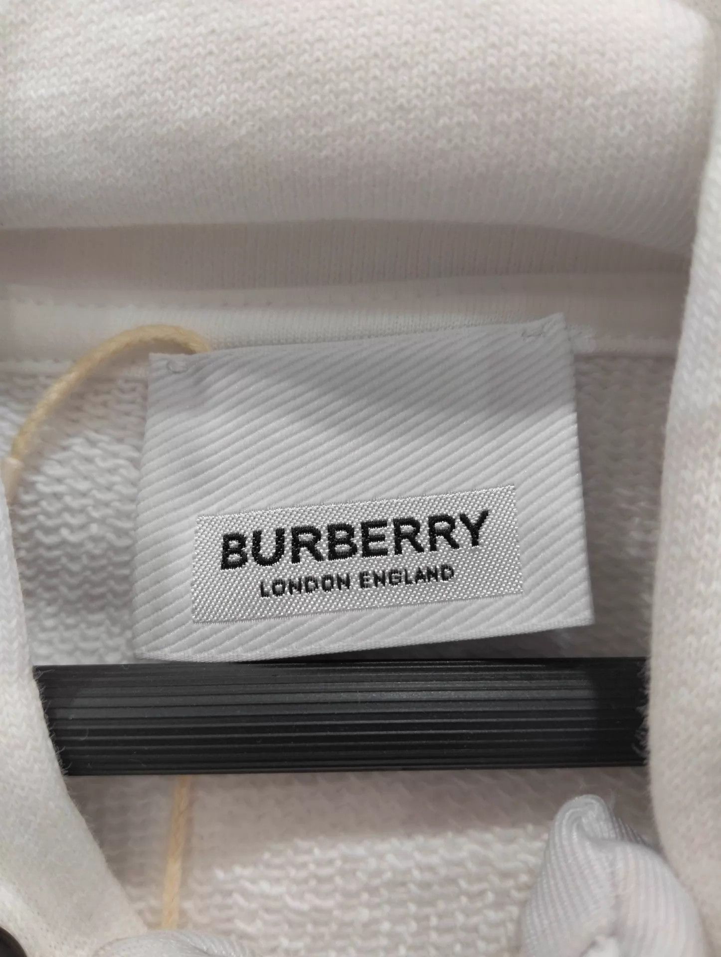Burberry Burberry White Logo Print Hoodie XS Size US XS / EU 42 / 0 - 4 Thumbnail