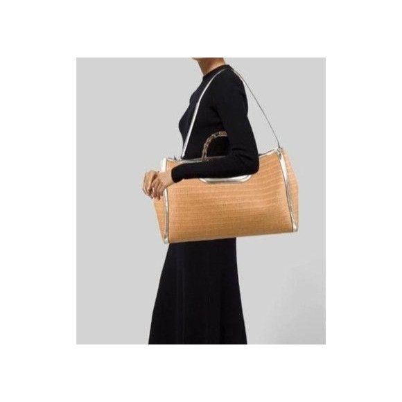 Gucci GUCCI XL Bamboo Raffia Tote Size ONE SIZE - 2 Thumbnail