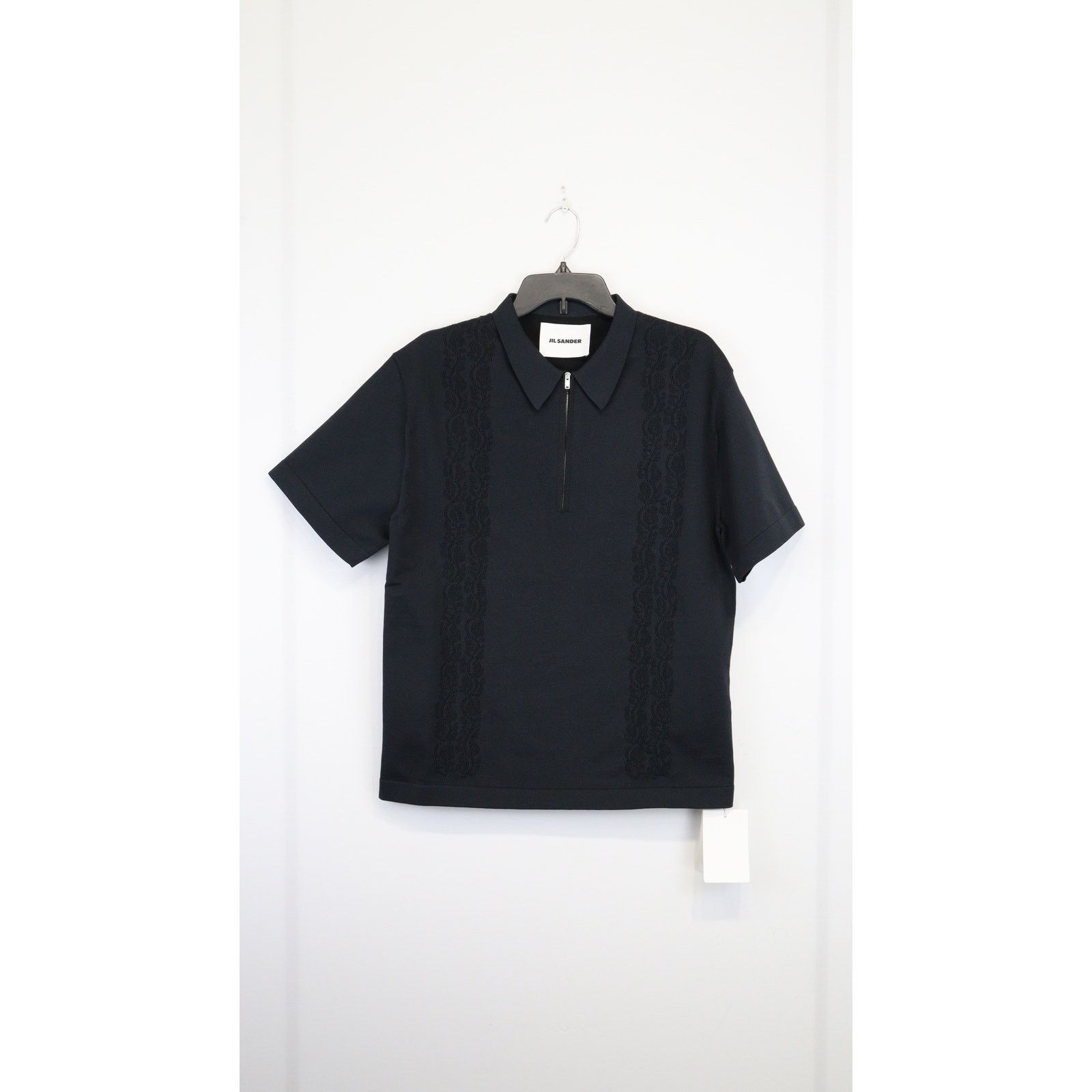 Jil Sander o1rshd1 Angel Yarn + Whirl 18 T-Shirt in Black Size US M / EU 48-50 / 2 - 1 Thumbnail