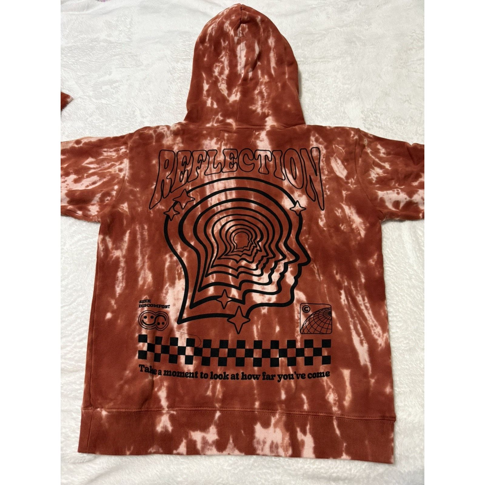 Other Seek Discomfort Hoodie Rust Tie Dye Graphic Reflection XS Size US XS / EU 42 / 0 - 1 Thumbnail