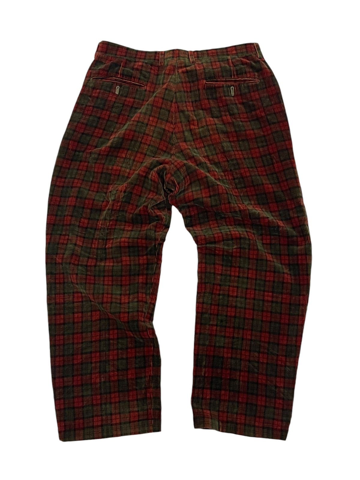 Harry Rosen × Vintage Harry Rosen Plaid Checked Corduroy Pants Size US 33 - 2 Thumbnail