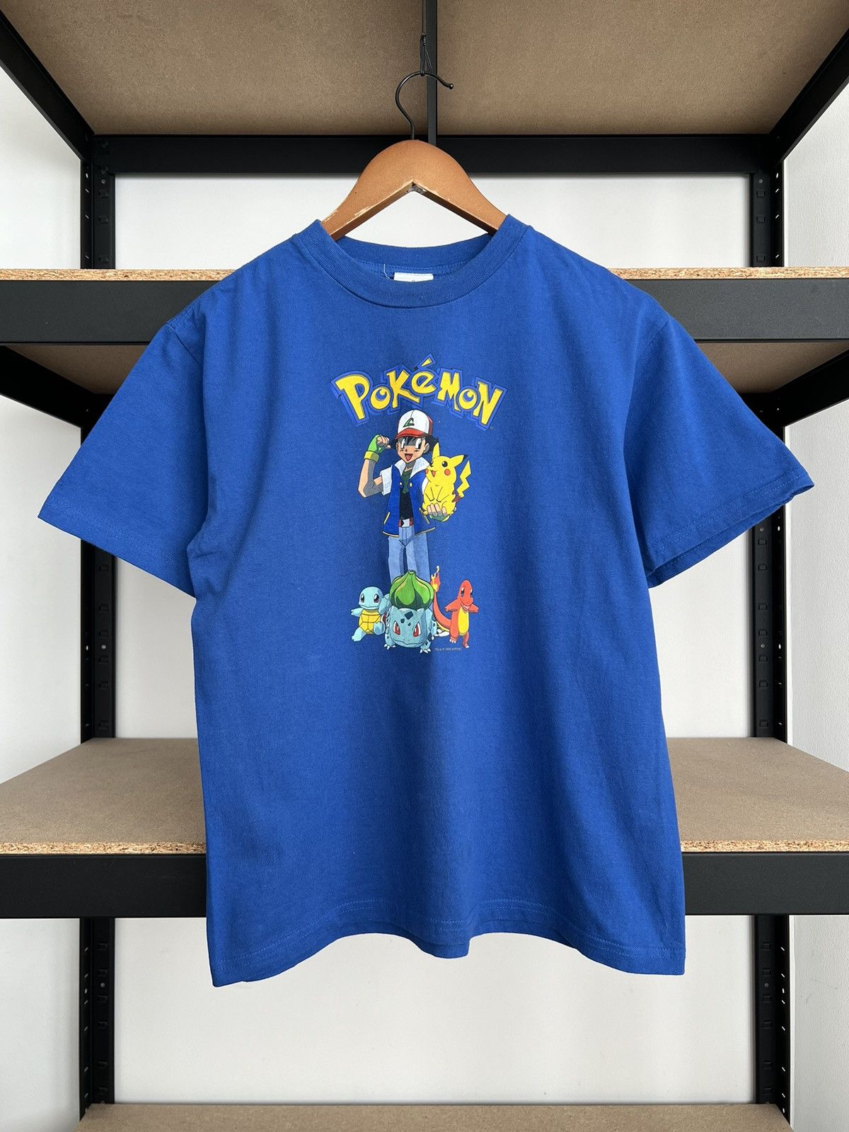 Pokemon Vintage 1999 Pokemon Pikachu Nintendo Cartoon Blue T-shirt Size US S / EU 44-46 / 1 - 1 Thumbnail