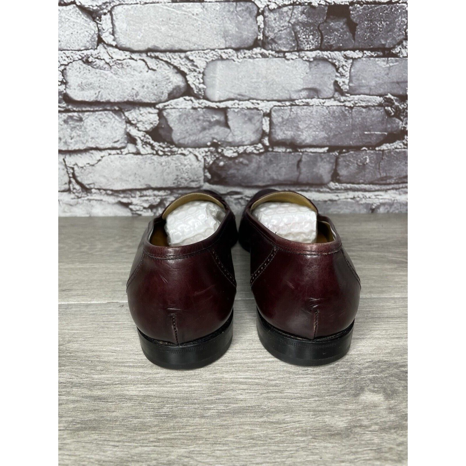 Other Stamati Mastroianni Burgundy Leather Wingtip Tassel Loafers Size US 8 / EU 41 - 4 Thumbnail