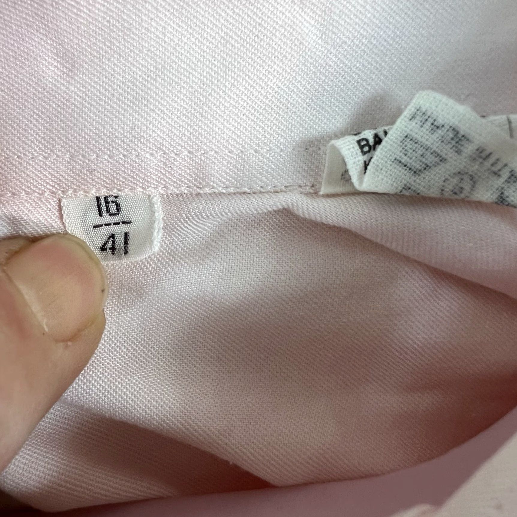 Pinko Lorenzini Shirt Men’s 16 Pink Cotton Button-Up Solid Italian Mens Size US L / EU 52-54 / 3 - 5 Thumbnail
