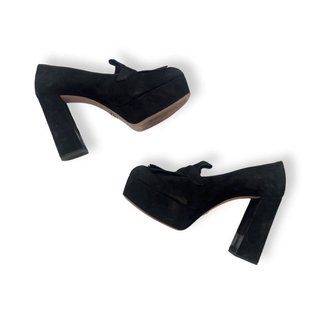 Prada Prada Suede fringe block heels shoes size 38.5 Size US 8.5 / IT 38.5 - 4 Thumbnail
