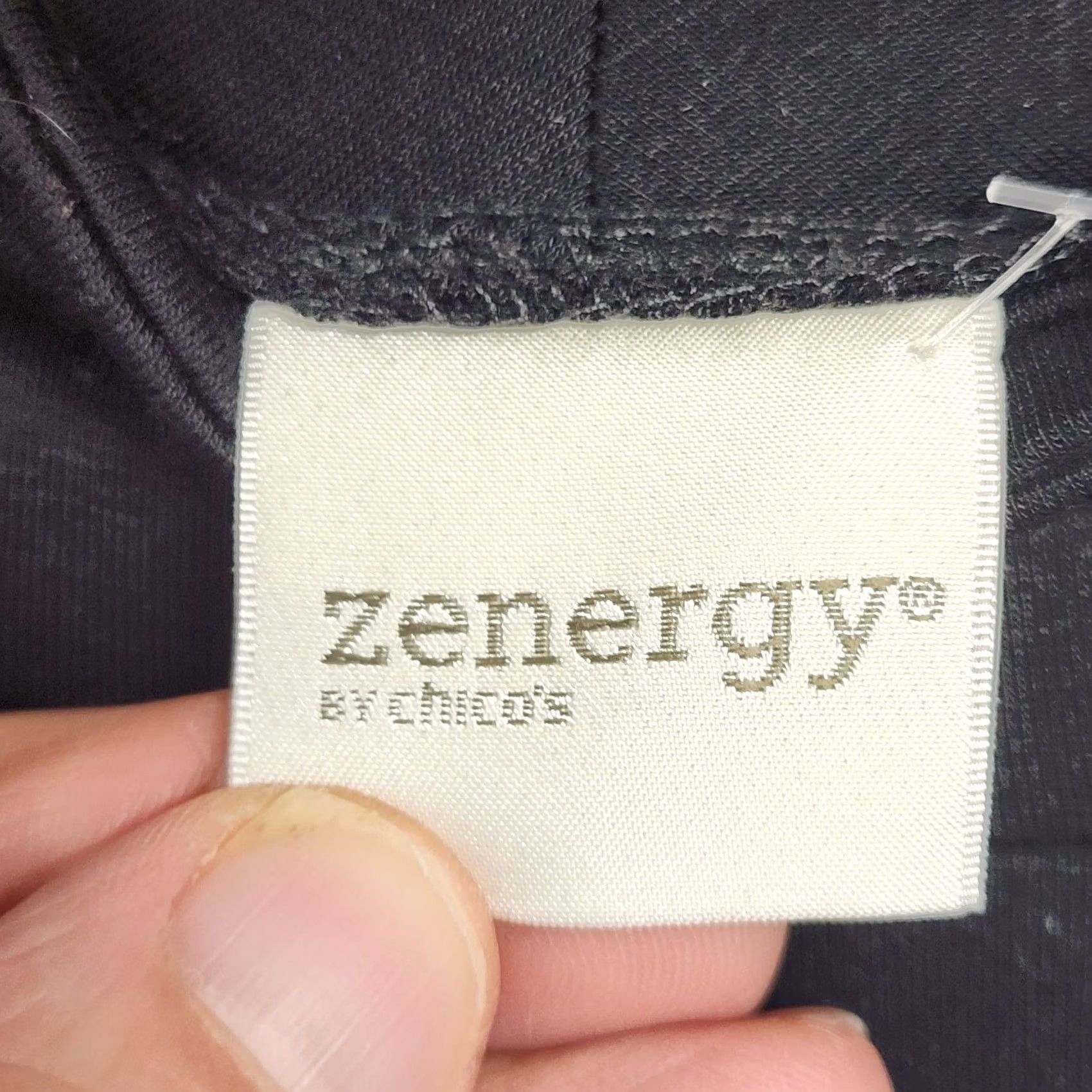 Vintage Chicos Zenergy Tunic Top Womens L Black Long Sleeve Stretch Blouse Shirt Mens? Size L / US 10 / IT 46 - 3 Thumbnail