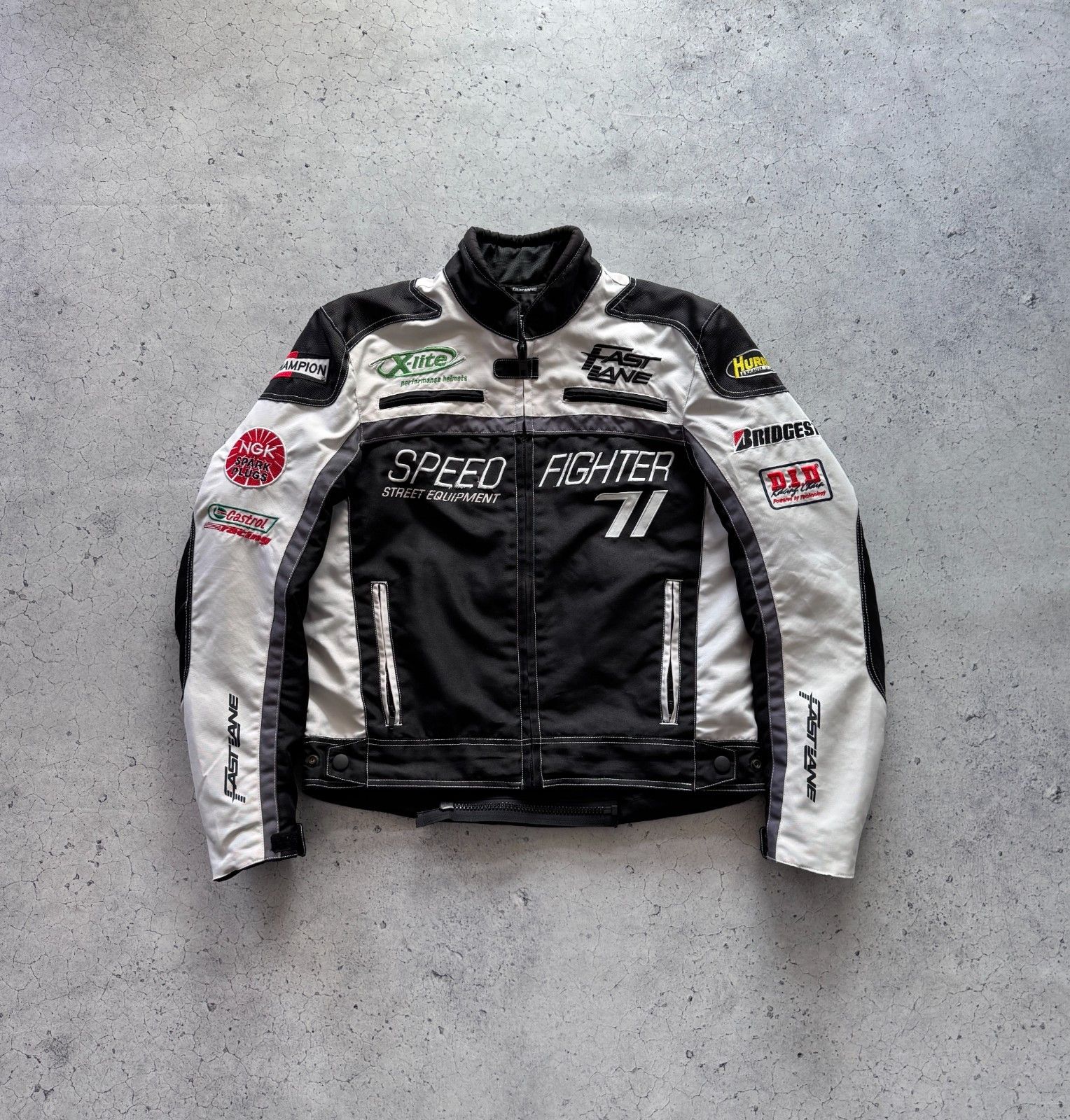 Vintage Racing Fast Line Bomber Jacket 00s Vintage Size L Size US L / EU 52-54 / 3 - 1 Thumbnail