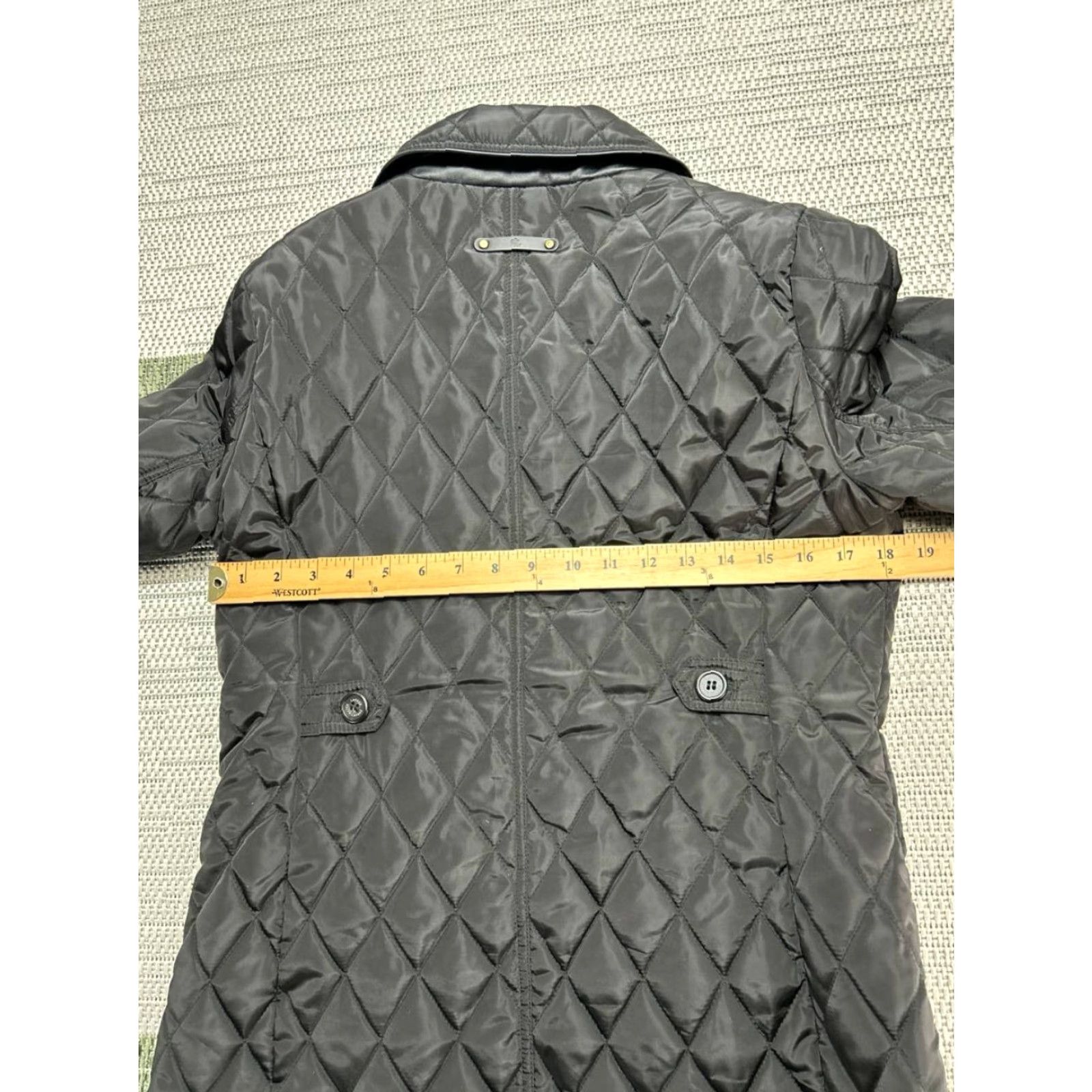 Ralph Lauren Lauren Ralph Lauren Peacoat Womens Small Black Quilted Diamond Double Breasted Coat S Black Womens Pea Coat Size S / US 4 / IT 40 - 5 Thumbnail