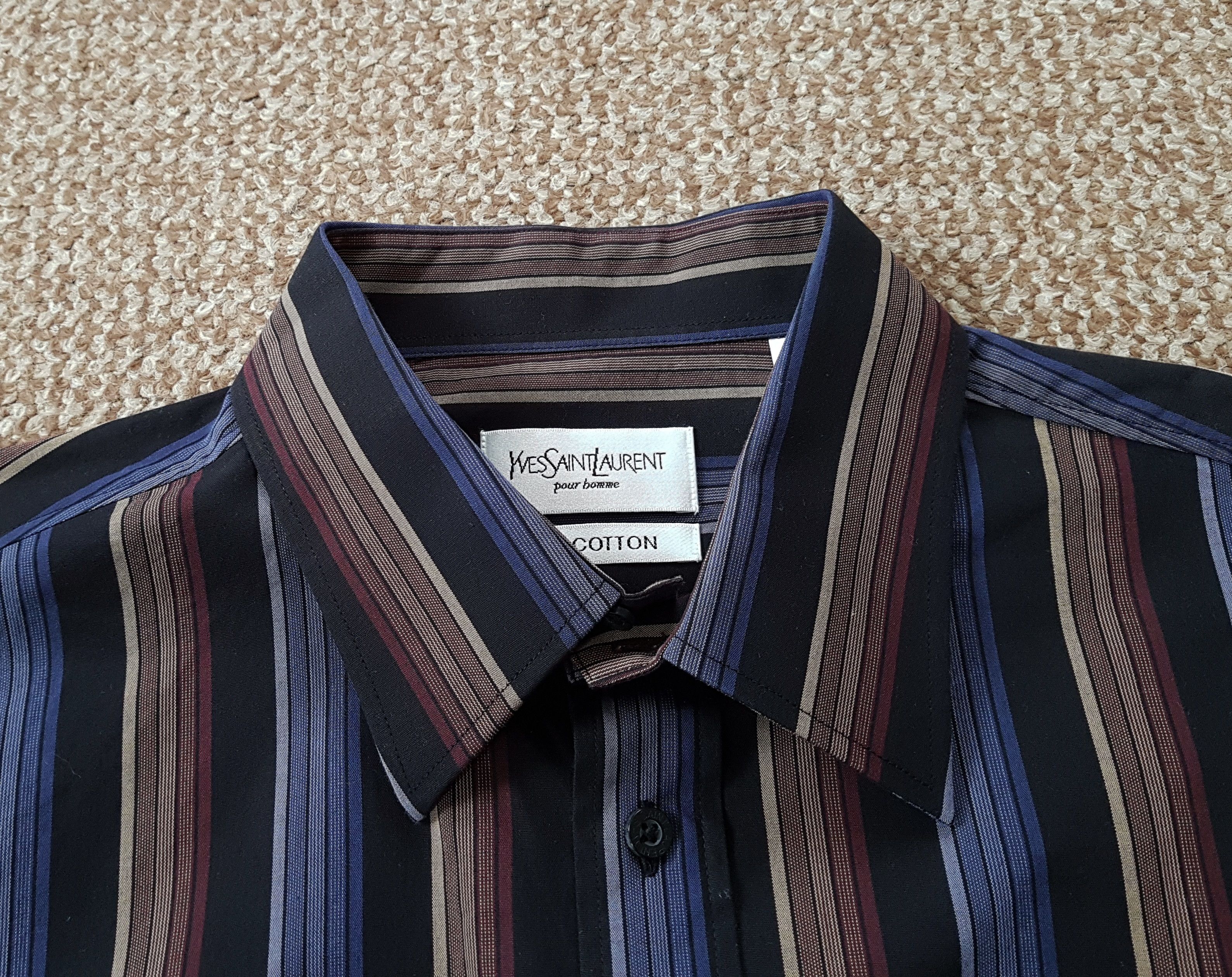 Yves Saint Laurent Vintage YSL Yves Saint Laurent Stripe Shirt sz L Size US L / EU 52-54 / 3 - 5 Thumbnail