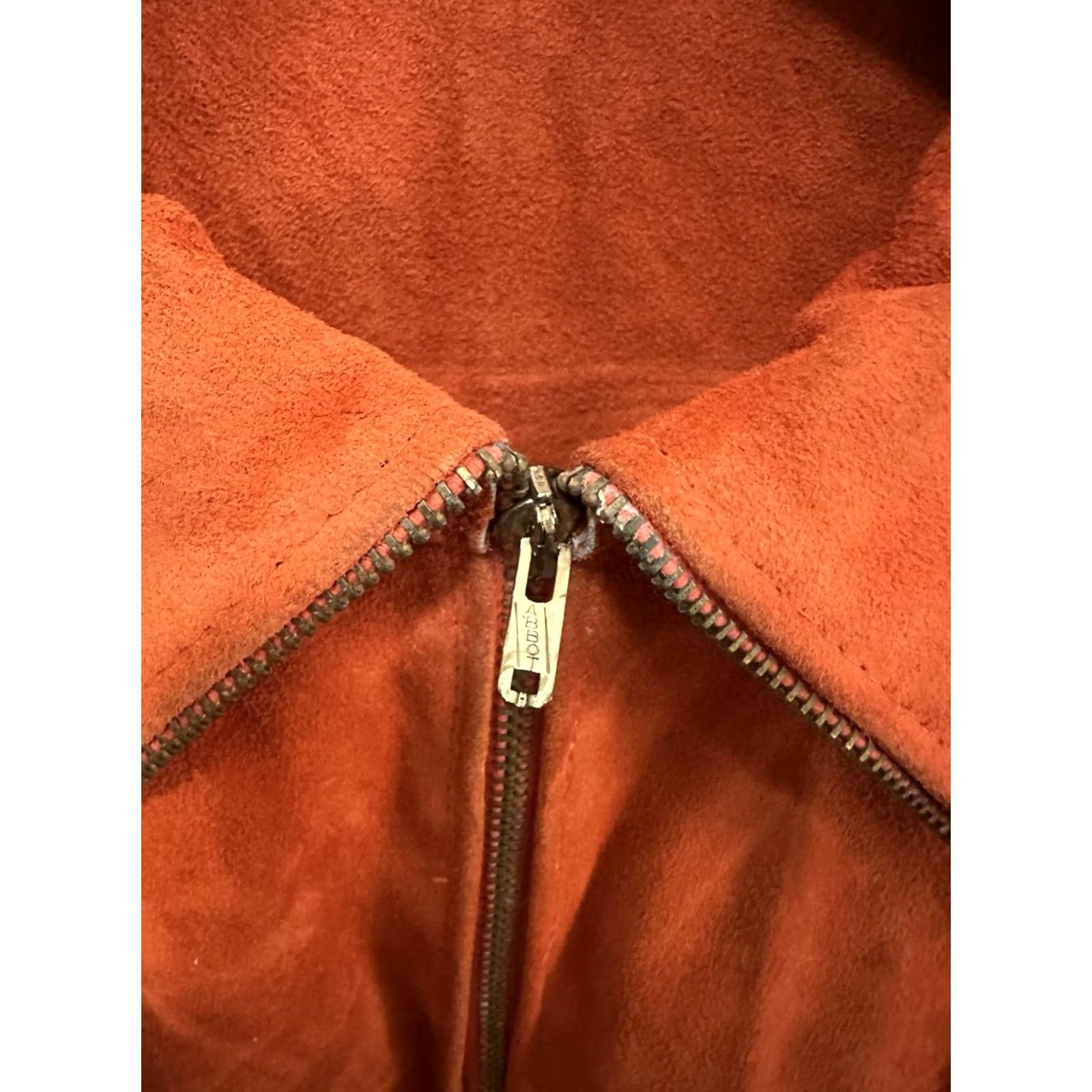 Vintage VTG 60s Burnt Orange Suede Leather Women's Cropped Jacket Size M Orange Basic Jacket Womens Size M / US 6-8 / IT 42-44 - 4 Thumbnail