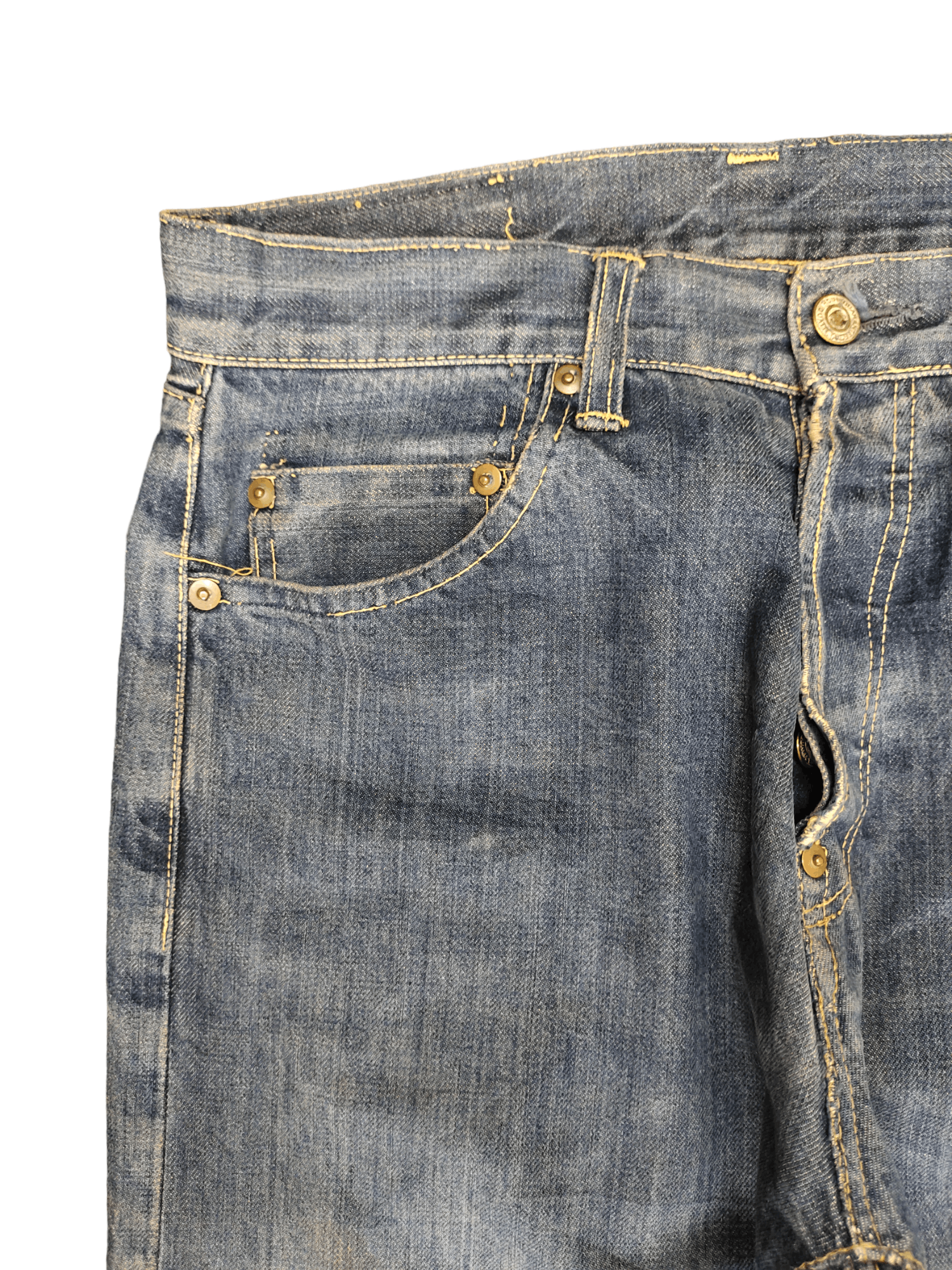 Studio D'Artisan 1990s Studio D Artisan Lot 0205 Selvedge Distress Jeans Size US 30 / EU 46 - 6 Thumbnail