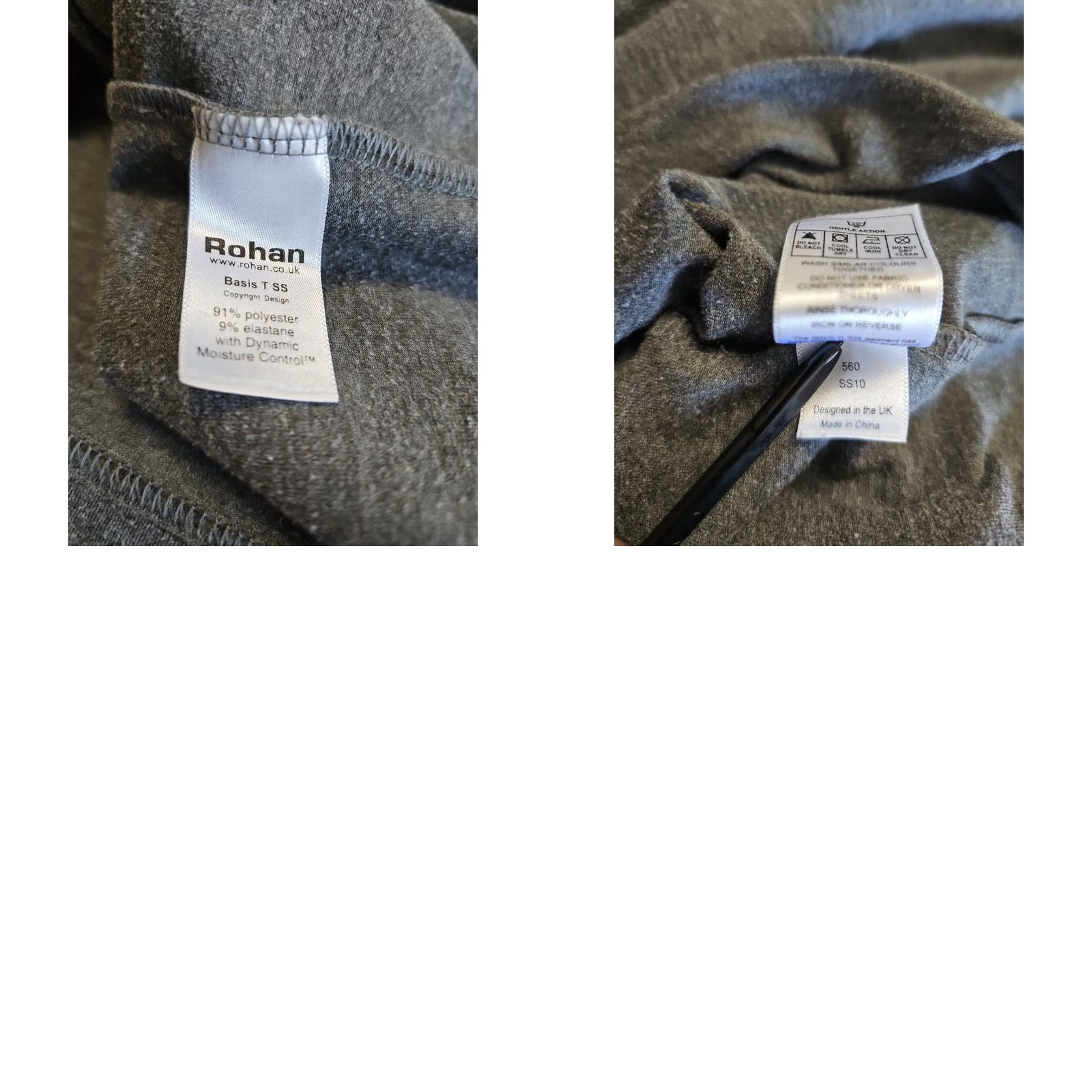 Vintage Rohan Basis SS T-Shirt Mens Size M Heather Grey Short Sleeve Crew Neck 91% Polyester 9% Elastane Solid Size US M / EU 48-50 / 2 - 8 Thumbnail