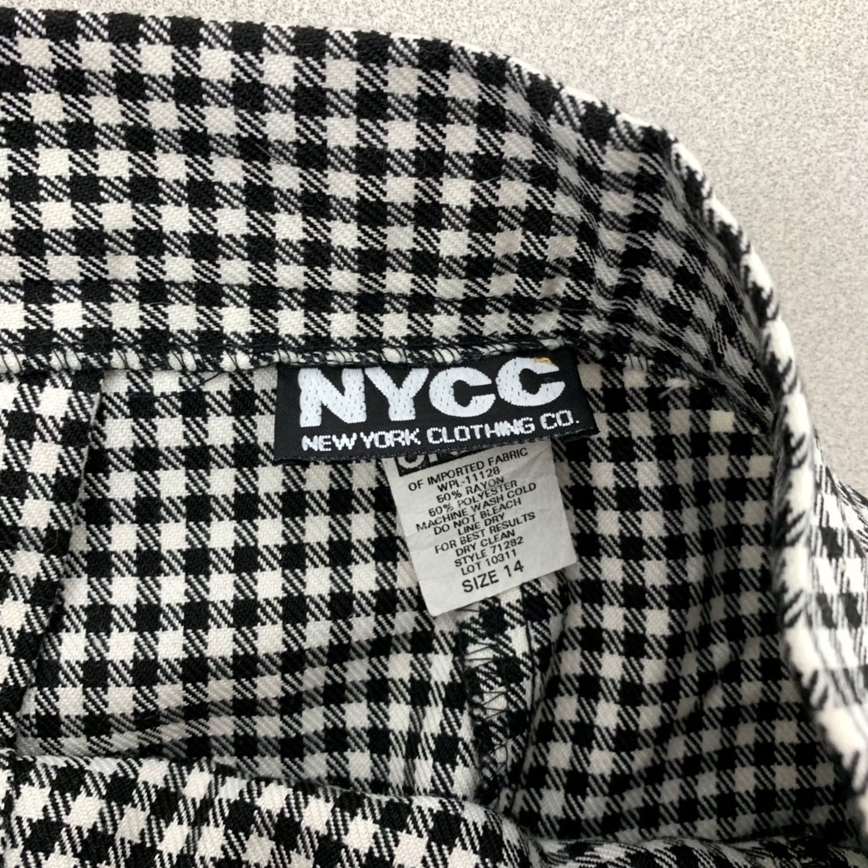 Vintage VINTAGE NYCC Mini Skirt Womens 14 Black White Gingham Check Button Front USA Size 36" / US 14 / IT 50 - 2 Thumbnail