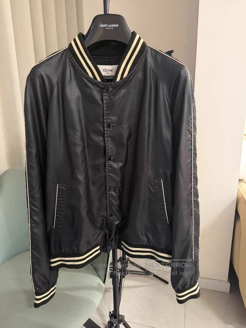 CELINE Black Baseball Jacket
