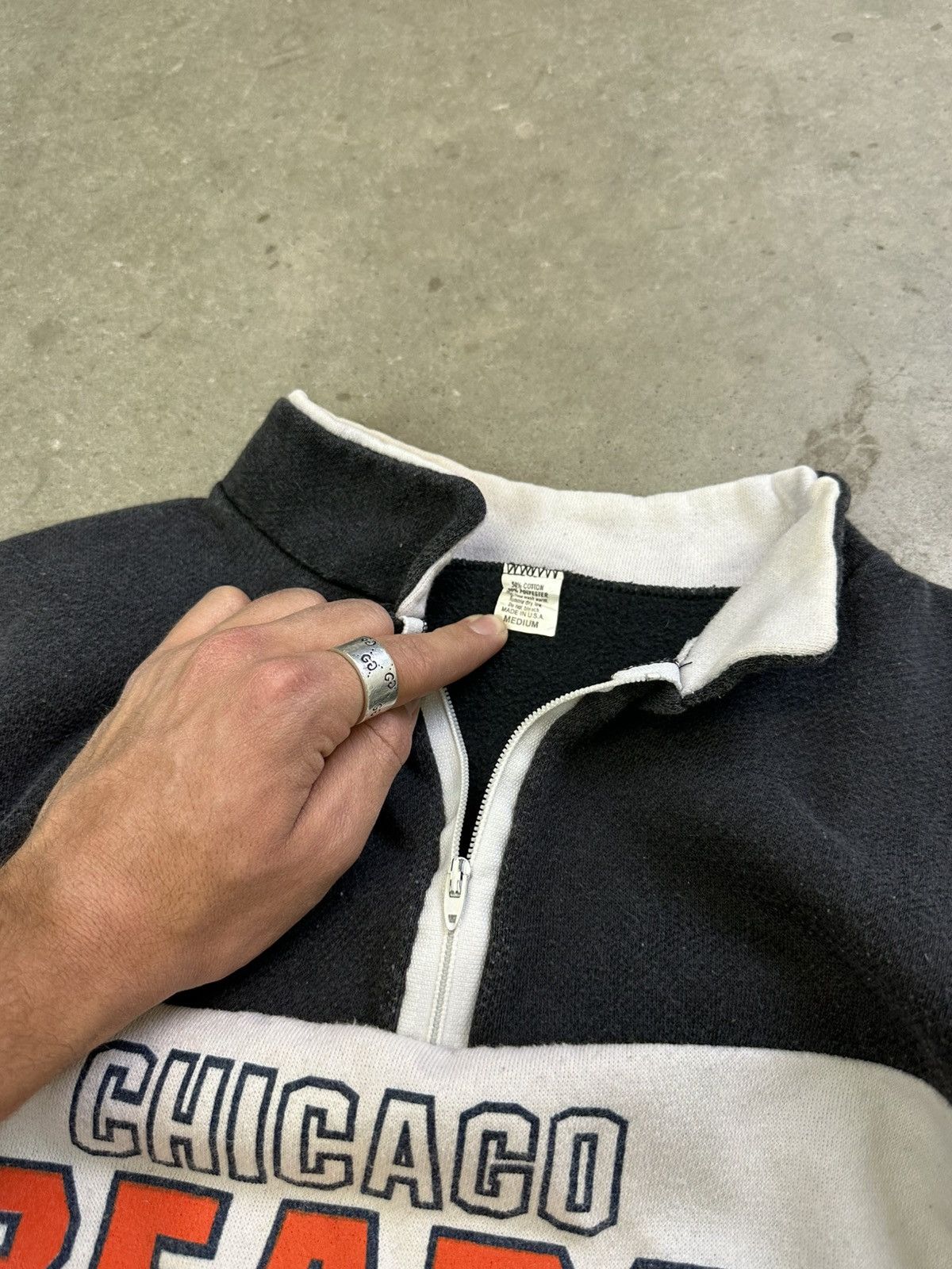 Vintage Vintage Sports Sweatshirt 80s Chicago Bears 1/4 Zip Crewneck Size US S / EU 44-46 / 1 - 4 Thumbnail