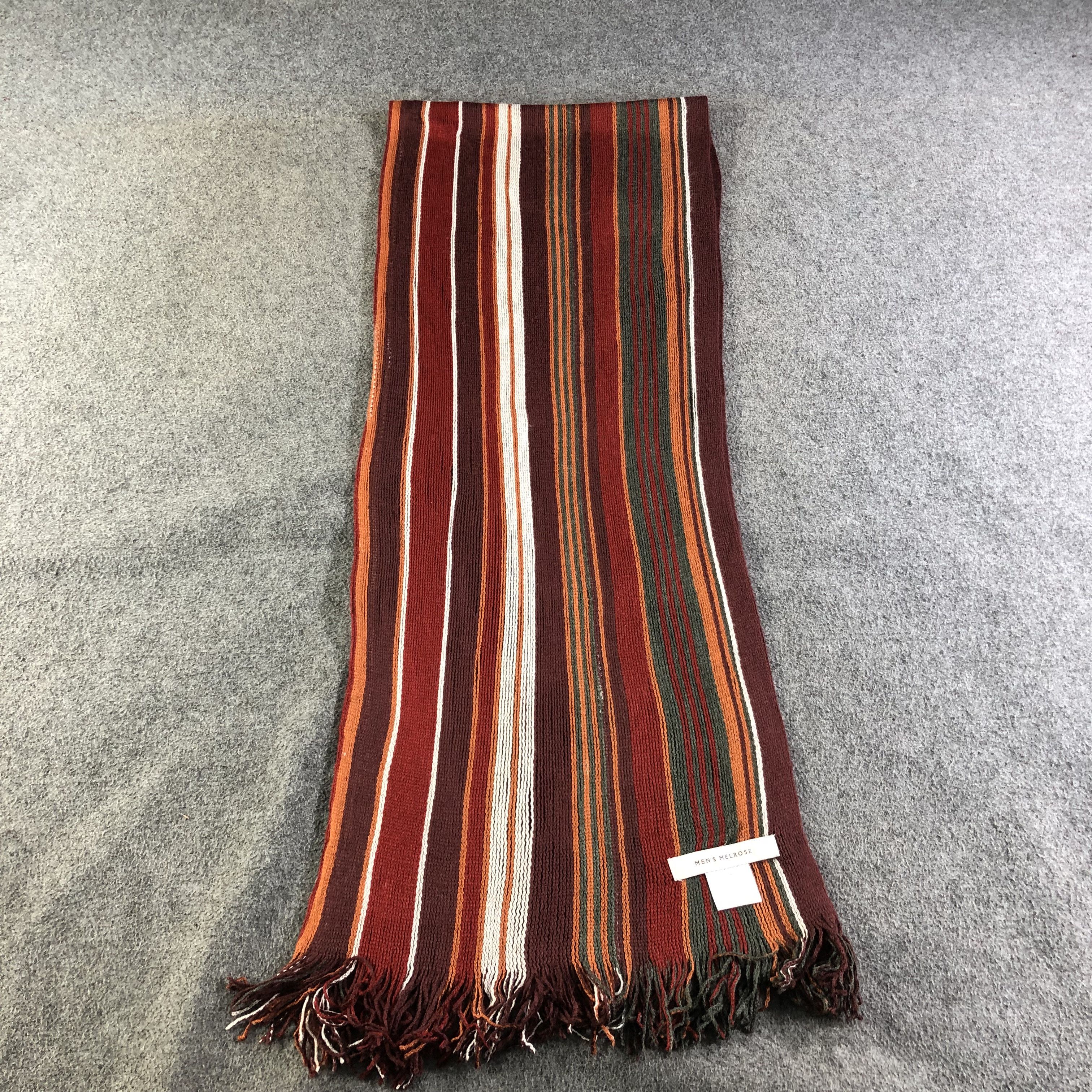 Melrose Men's Melrose Striped Scarf Muffler V1932 Size ONE SIZE - 2 Thumbnail