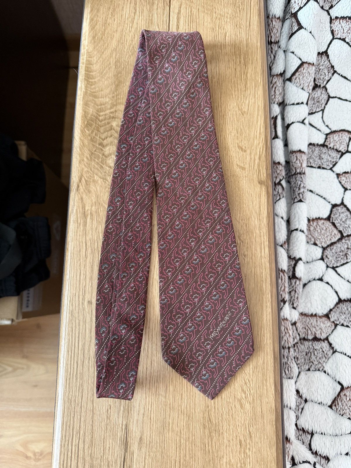 Yves Saint Laurent Vintage Ysl Yves Saint Laurent Tie Size ONE SIZE - 2 Thumbnail