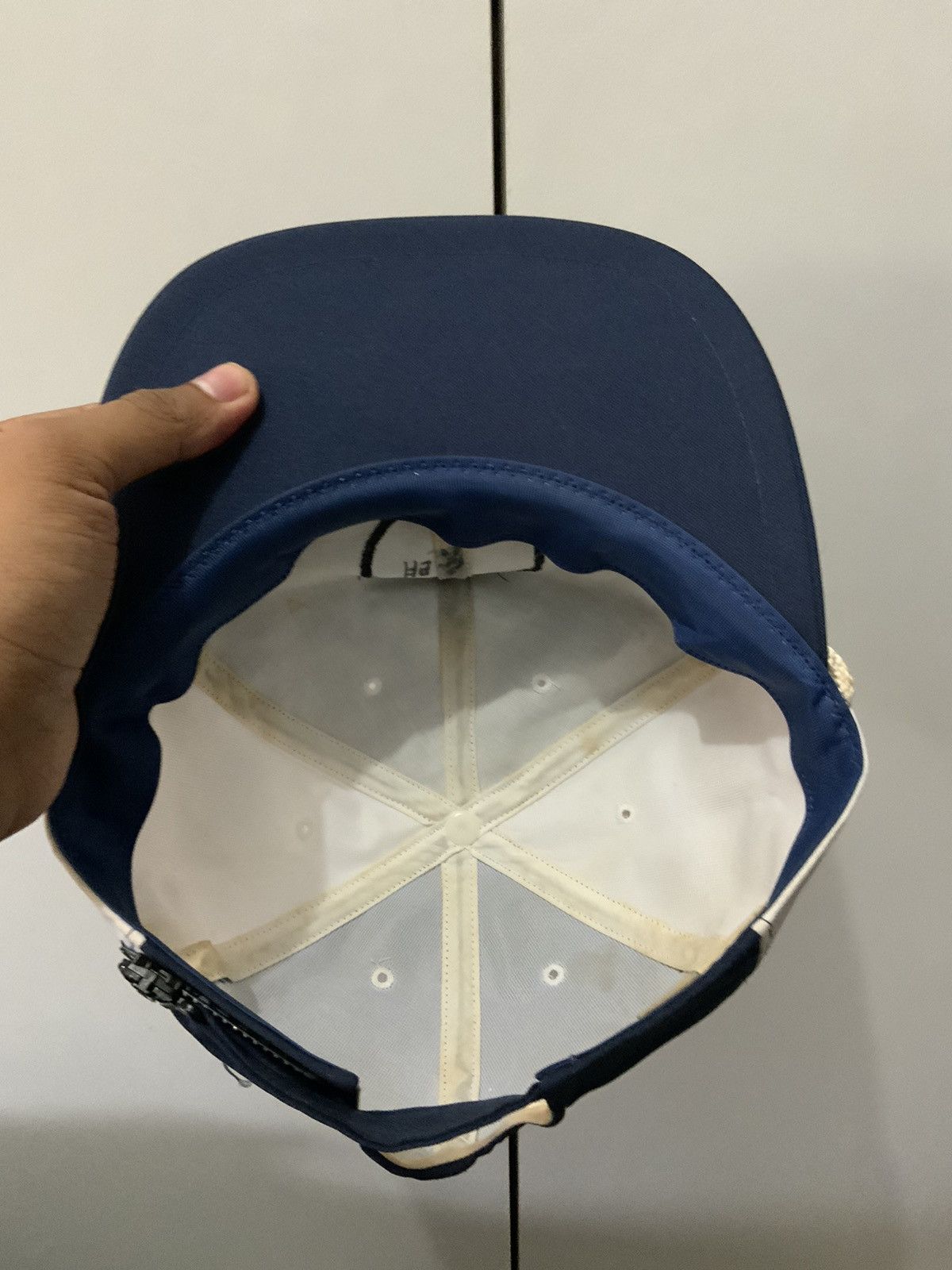Japanese Brand Vintage Japan Indigo White Zipper Hat Size ONE SIZE - 8 Thumbnail