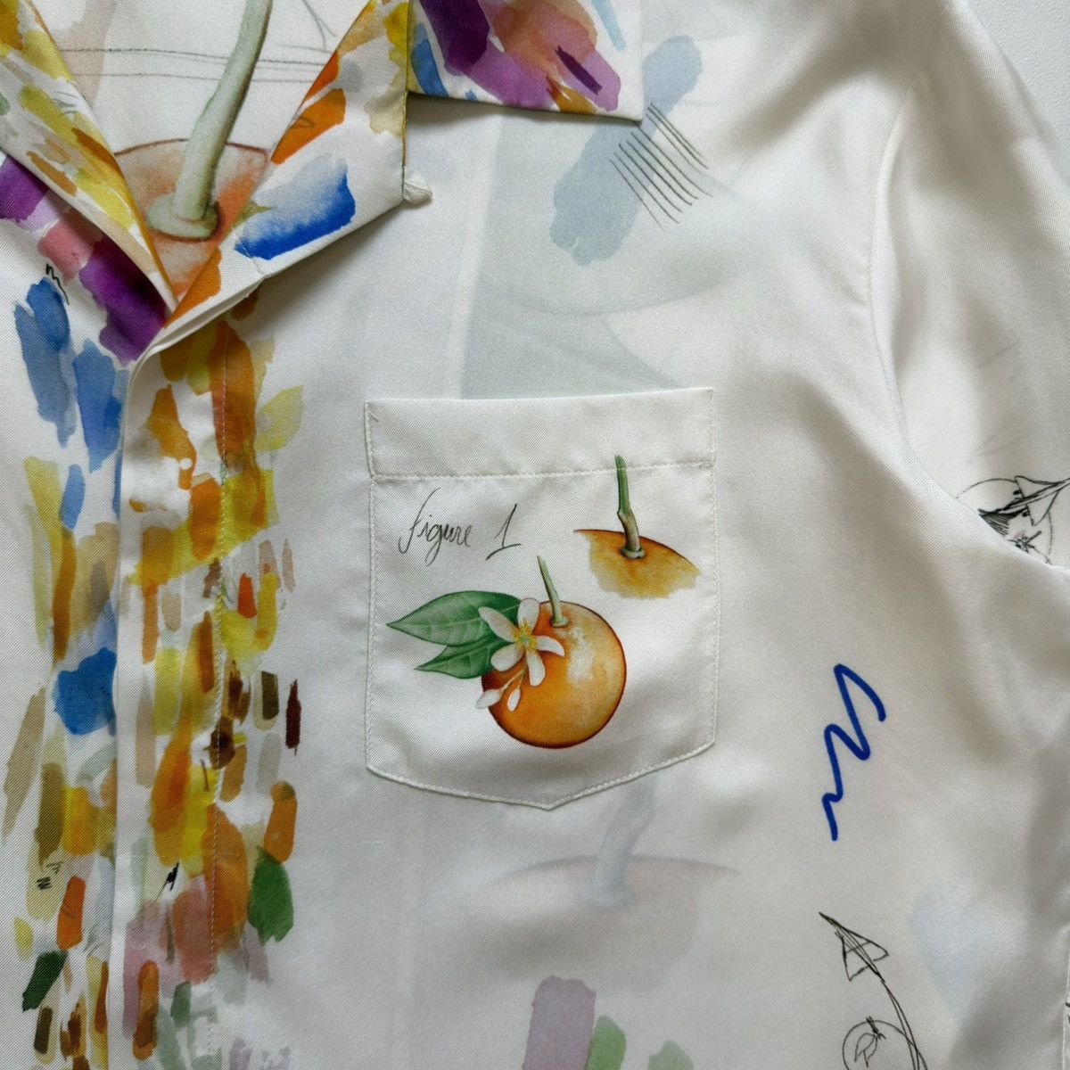 Casablanca Watercolour ‘Work In Progress’ Silk Shirt Size US M / EU 48-50 / 2 - 9 Thumbnail