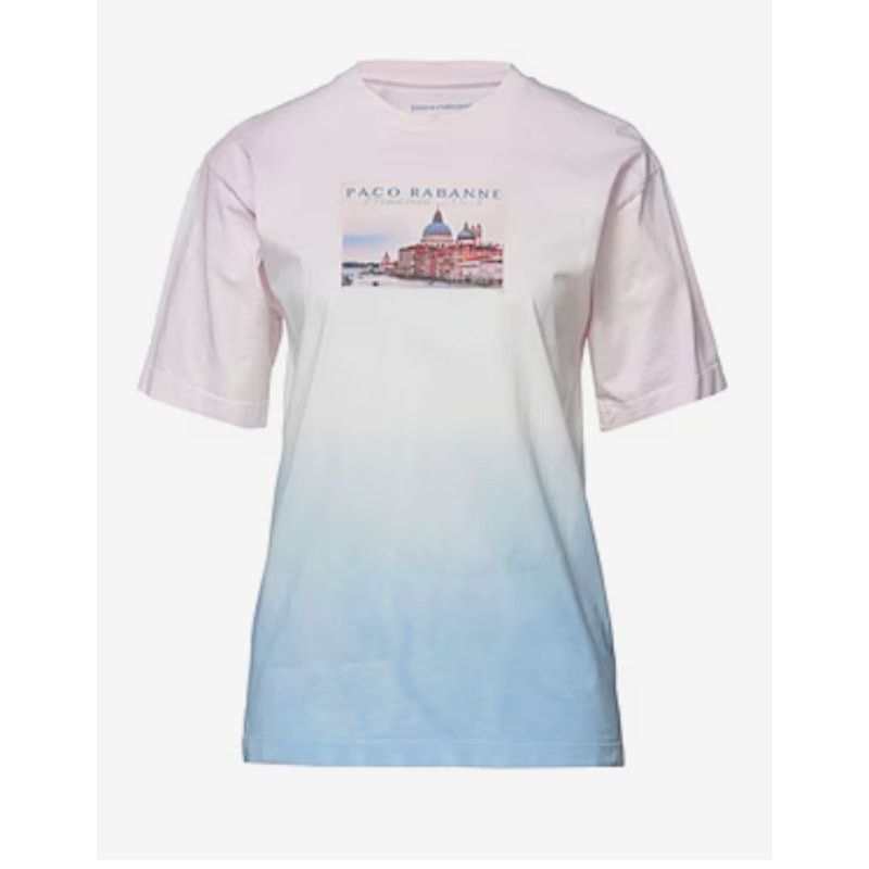 Paco Rabanne Paco Rabanne Printed cotton jersey T shirt S Size S / US 4 / IT 40 - 1 Thumbnail