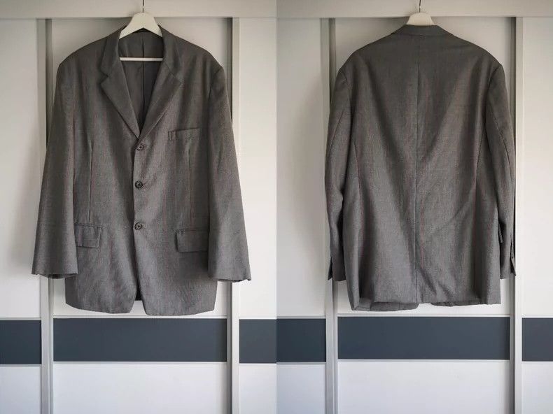 Yohji Yamamoto Yohji Yamamoto Yohji Yamamoto Gray Orange Stripe Suit Size US S / EU 44-46 / 1 - 2 Thumbnail