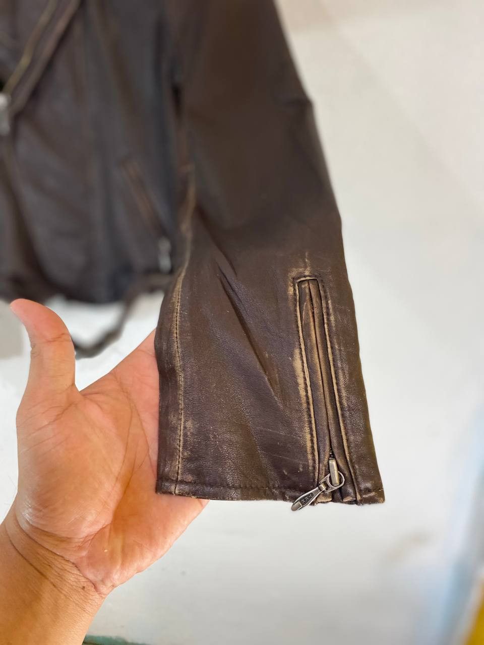 Old Navy old navy genuine leather double collar jacket nice design Size US XS / EU 42 / 0 - 5 Thumbnail