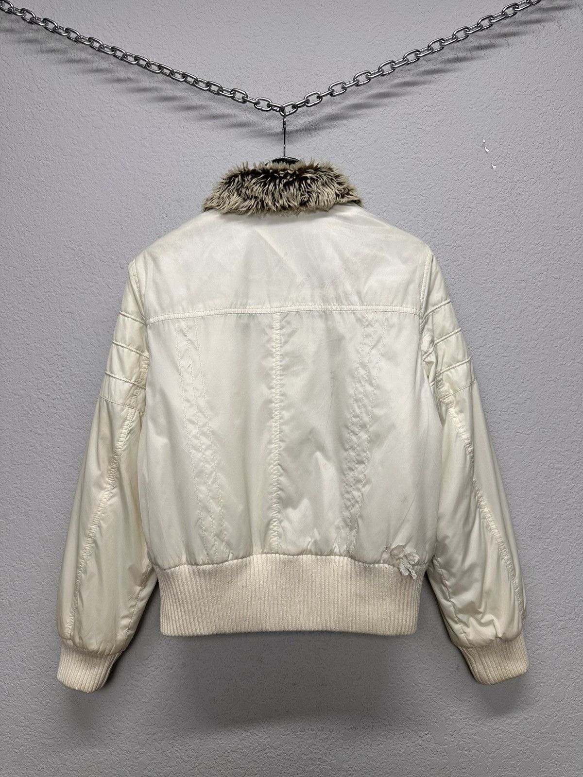 Le Grande Bleu (L.G.B.) Vintage Army Military Fur Hood Jacket Y2K Utility Cropped Size M / US 6-8 / IT 42-44 - 10 Thumbnail
