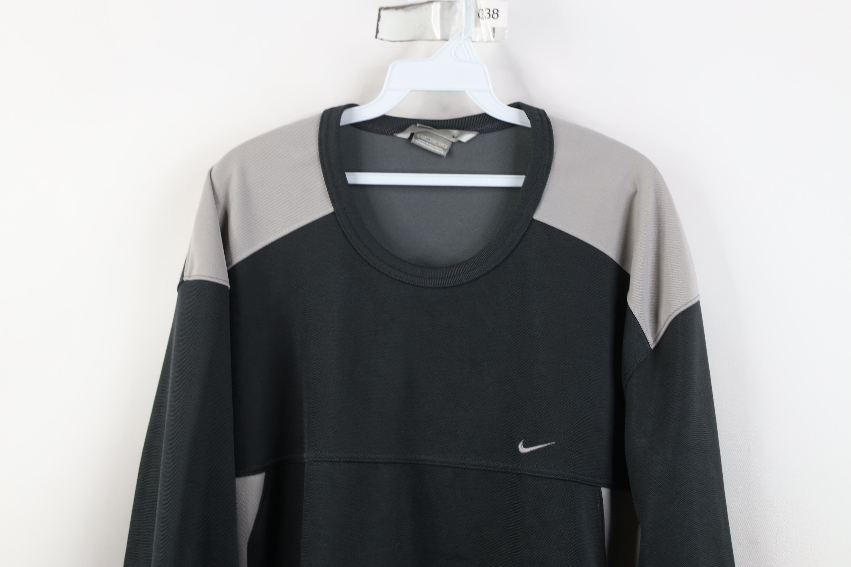 Nike Vintage Y2K Nike Mini Swoosh Knit Long Sleeve T-Shirt Gray Size US XXL / EU 58 / 5 - 2 Thumbnail