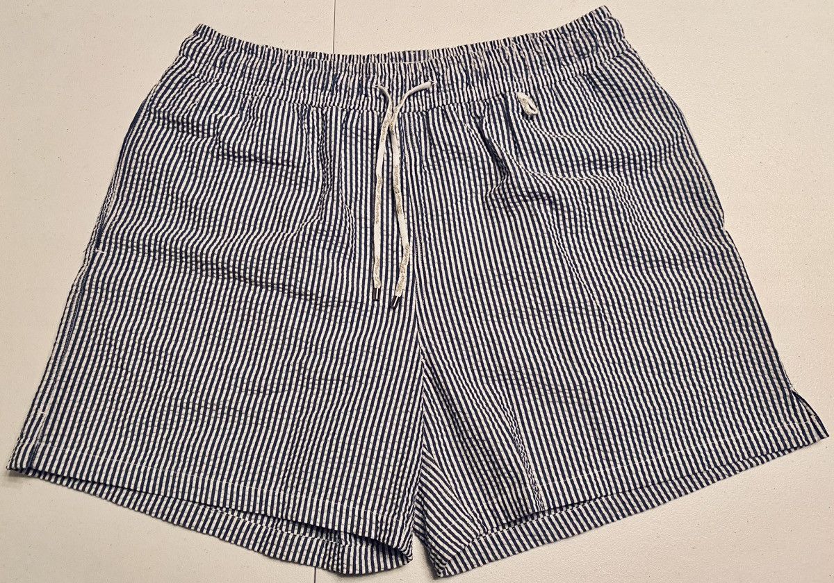 Loro Piana Loro Piana 🇮🇹 Blue Bay Striped Resort Pool Swim Trunks XL NWT Size US 38 / EU 54 - 1 Thumbnail