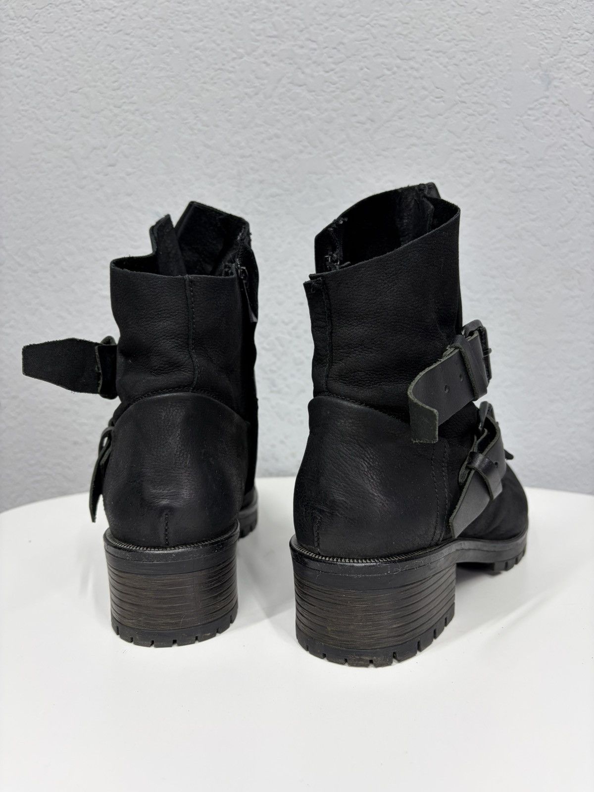Hedi Slimane Vintage Italian AS 98 Rick Owens Style Leather Biker Boots Size US 7.5 / EU 40-41 - 12 Thumbnail