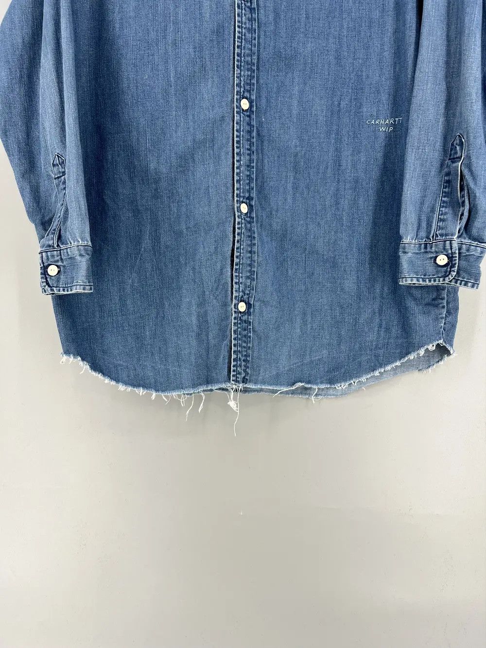 Carhartt Vintage Carhartt WIP Denim Weldon Shirt Washed Blue Size US M / EU 48-50 / 2 - 7 Thumbnail