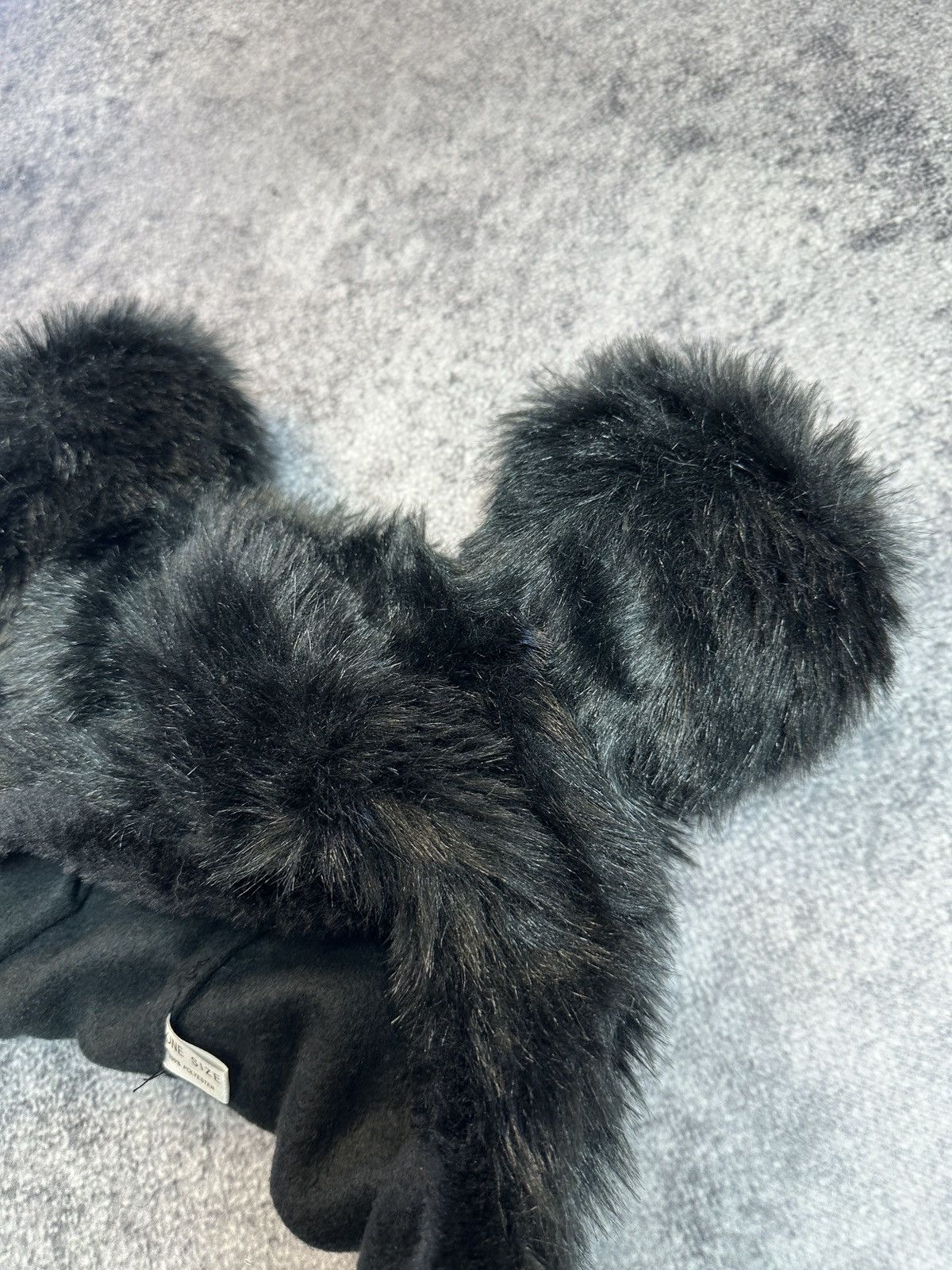 Other Y2K Fur Hat Ears Black Avant Garde Opium Casual USA VTg Size ONE SIZE - 3 Thumbnail