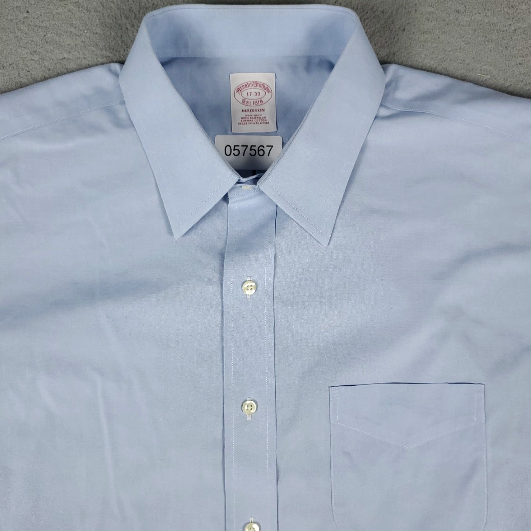 Brooks Brothers VINTAGE Brooks Brothers Dress Shirt Men Size 17 Blue Business Casual Formal Workwear Size 46R - 2 Thumbnail