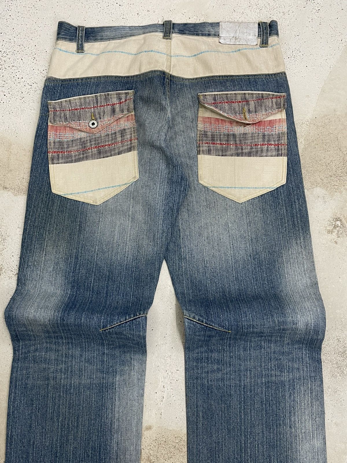 Kapital Vintage Japan 90S Saf And Fool Distressed Patchwork Denim Size US 34 / EU 50 - 10 Thumbnail