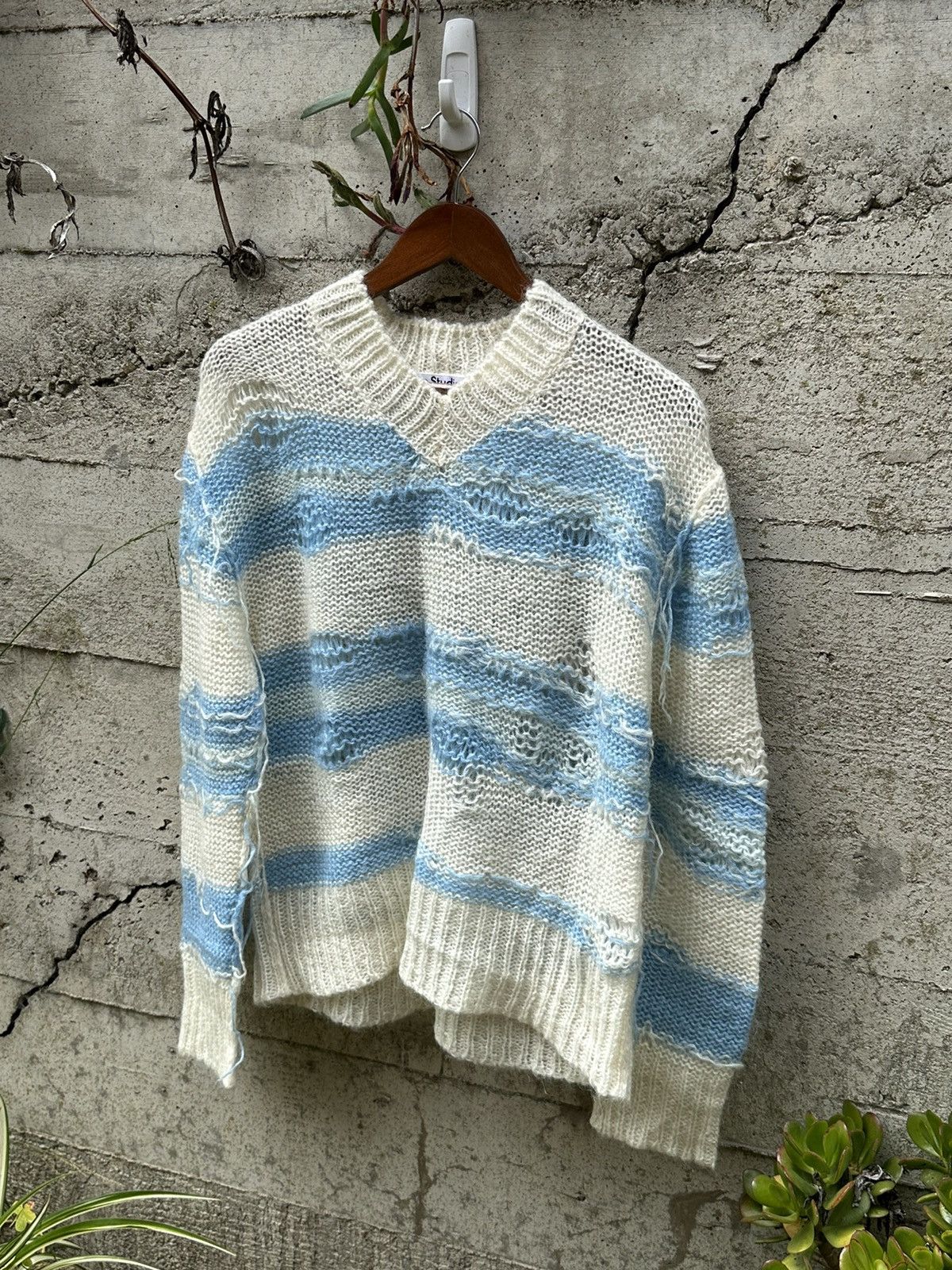 image of Grail Acne Studios Italian Raw Distressed Mohair Knit, Men's (Size Medium)