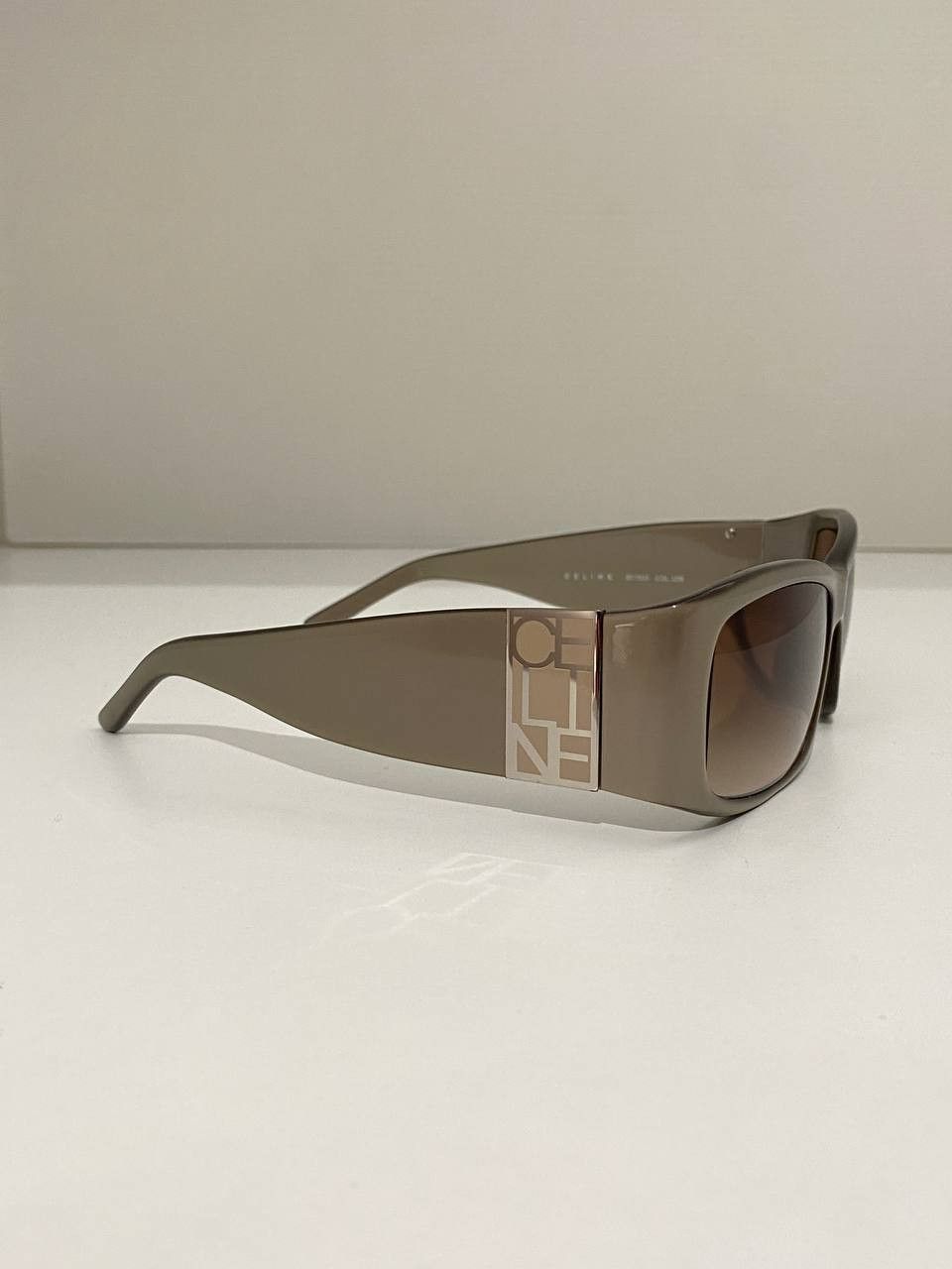 Celine Celine Shield Logo Rectangle Oversized Vintage Sunglasses Size ONE SIZE - 5 Thumbnail