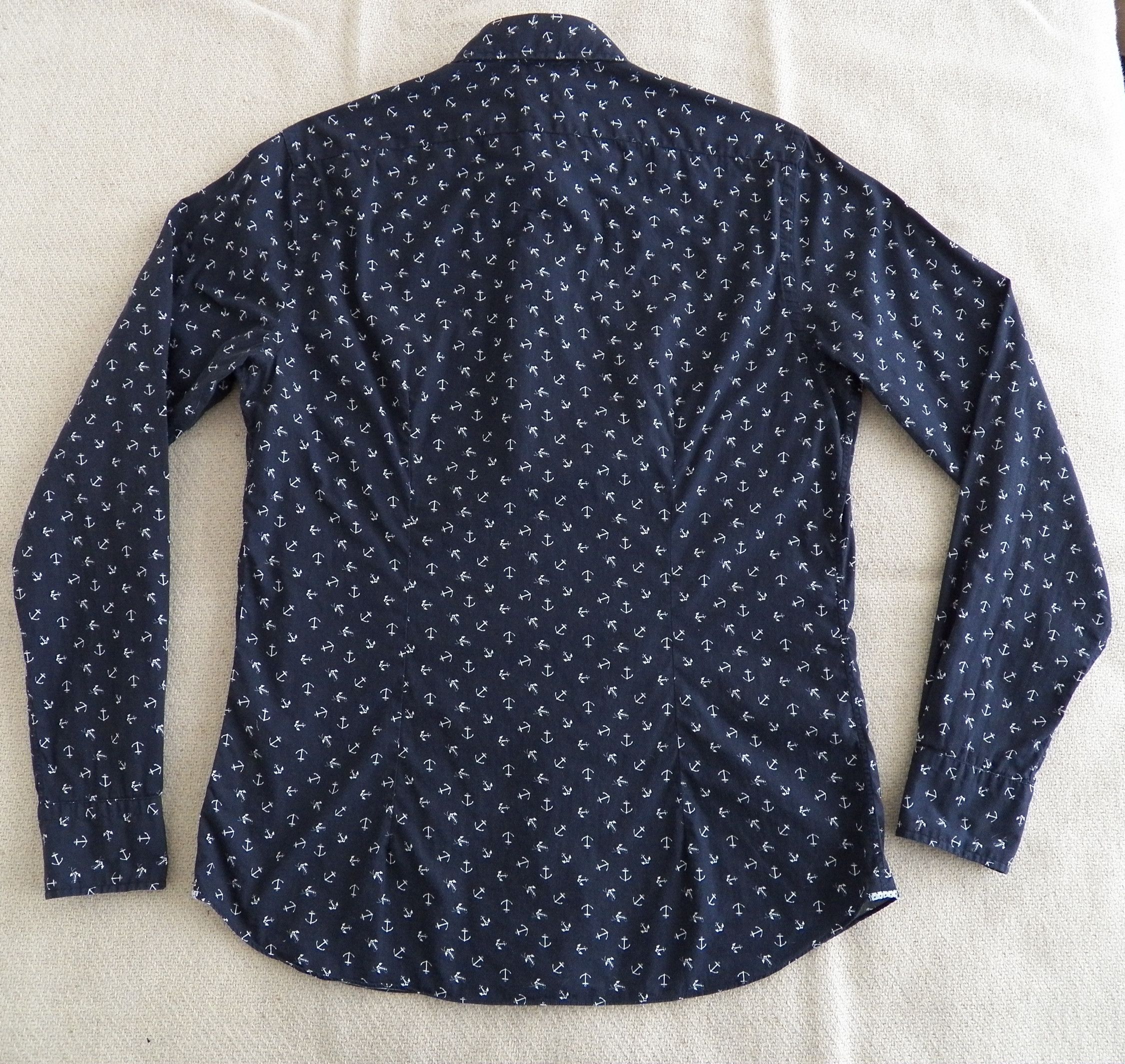 L.B.M. 1911 LBM 1911 Dress Shirt 40 15 3/4 15.5 washed cotton anchor Size US S / EU 44-46 / 1 - 2 Thumbnail
