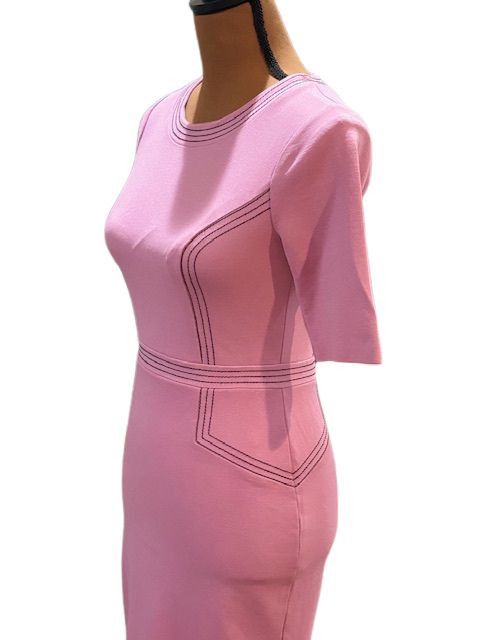 Boden Purple Fitted Ponte Short Sleeve Crew Neck Dress Size XS / US 0-2 / IT 36-38 - 6 Thumbnail