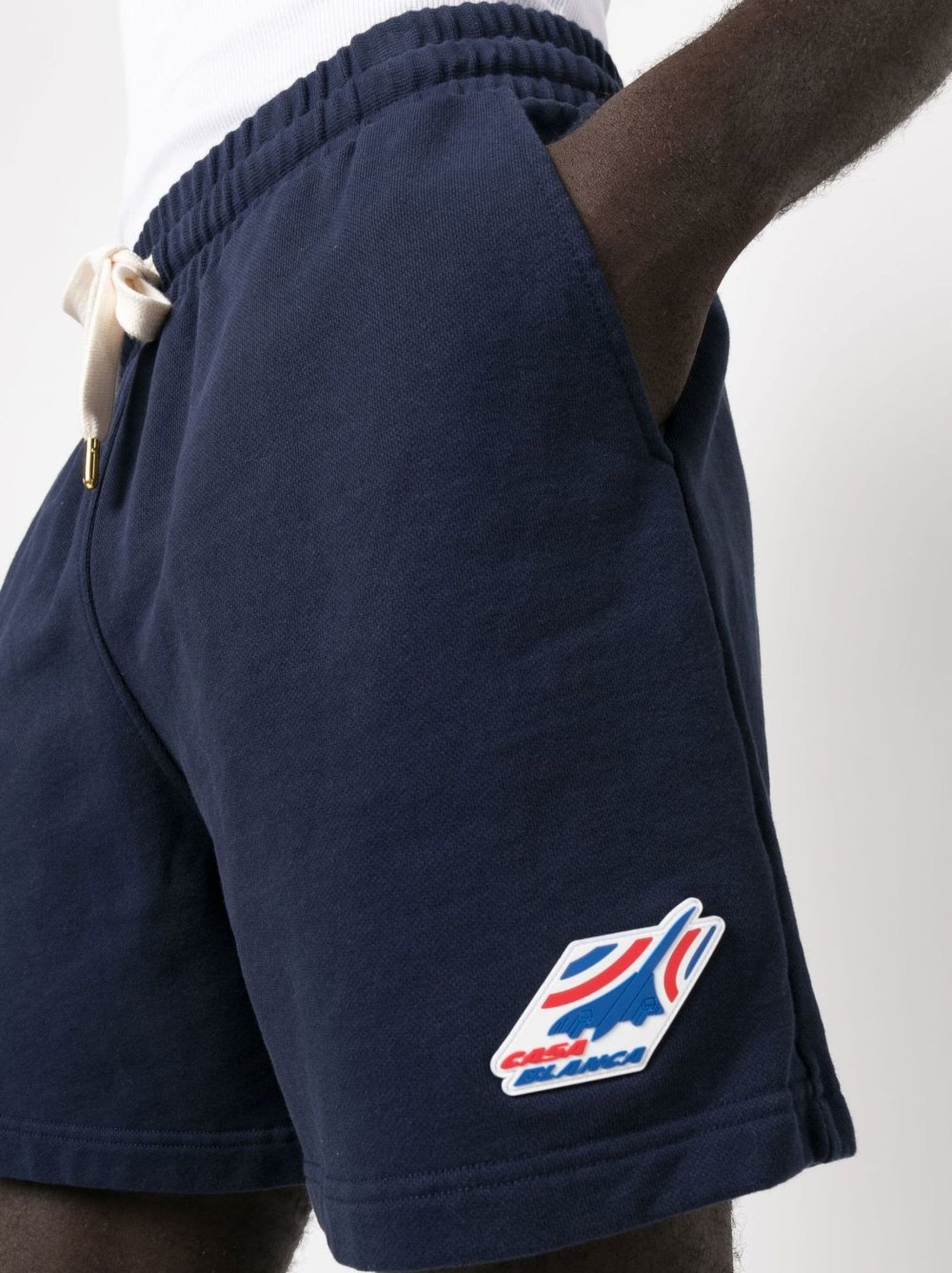 Casablanca Navy Blue Air Logo Patch Sweatshorts Size US 36 / EU 52 - 4 Thumbnail