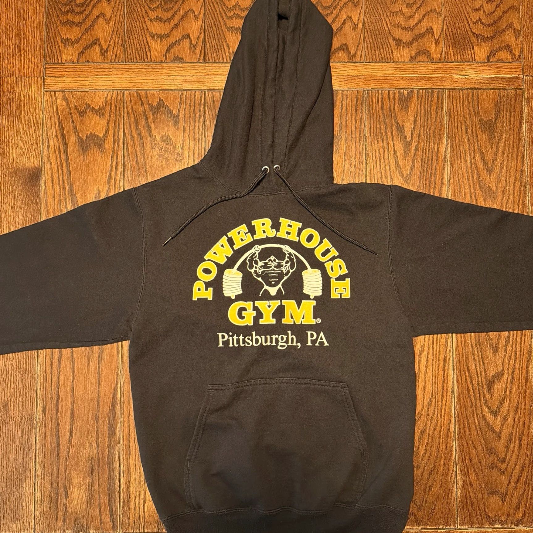 Vintage Powerhouse Gym Hoodie Men’s Small Black Bodybuilding Weightlifting Pittsburgh Size US S / EU 44-46 / 1 - 2 Thumbnail