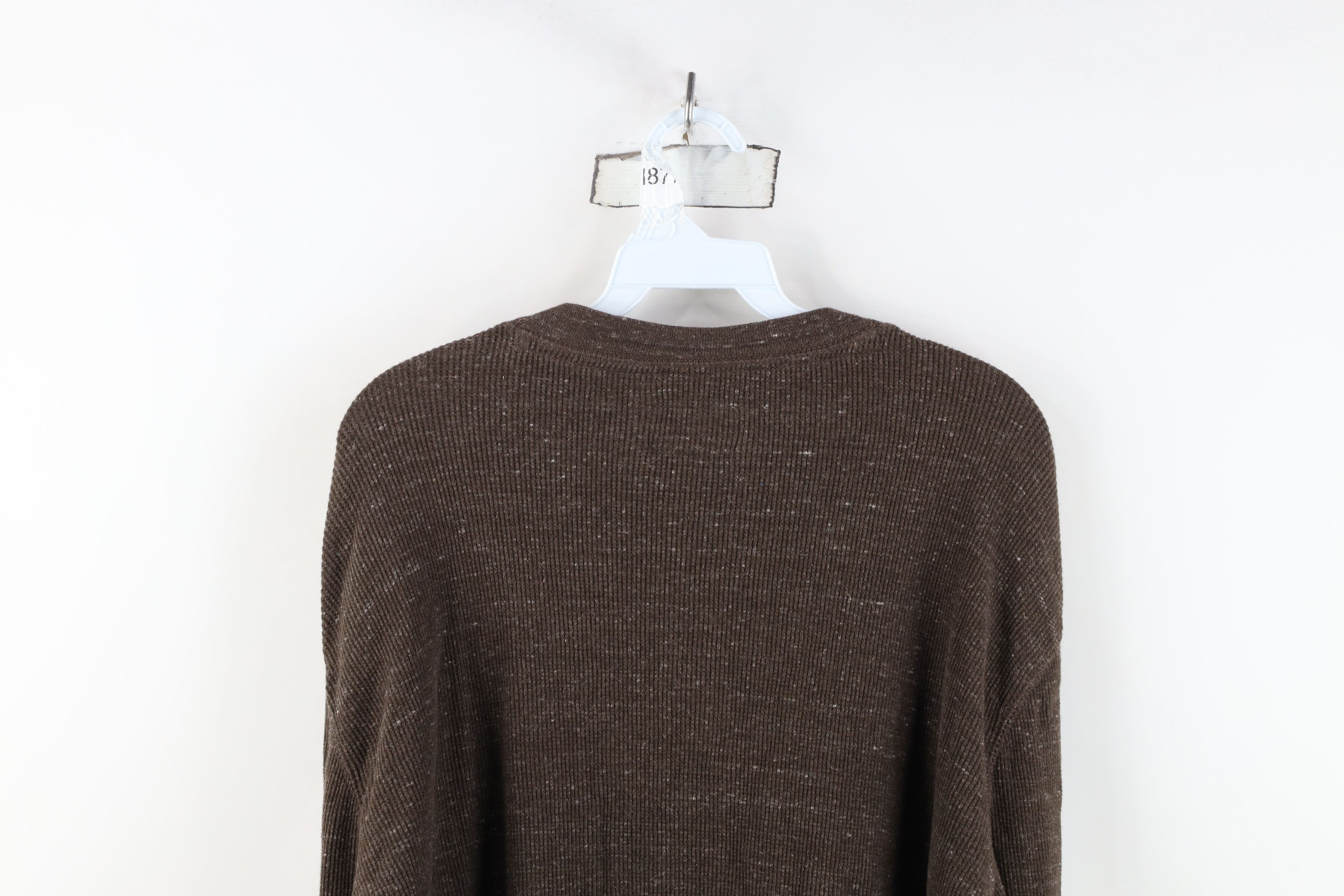 Vintage Vintage Streetwear Baggy Thermal Waffle Knit Henley T-Shirt Size US XL / EU 56 / 4 - 11 Thumbnail