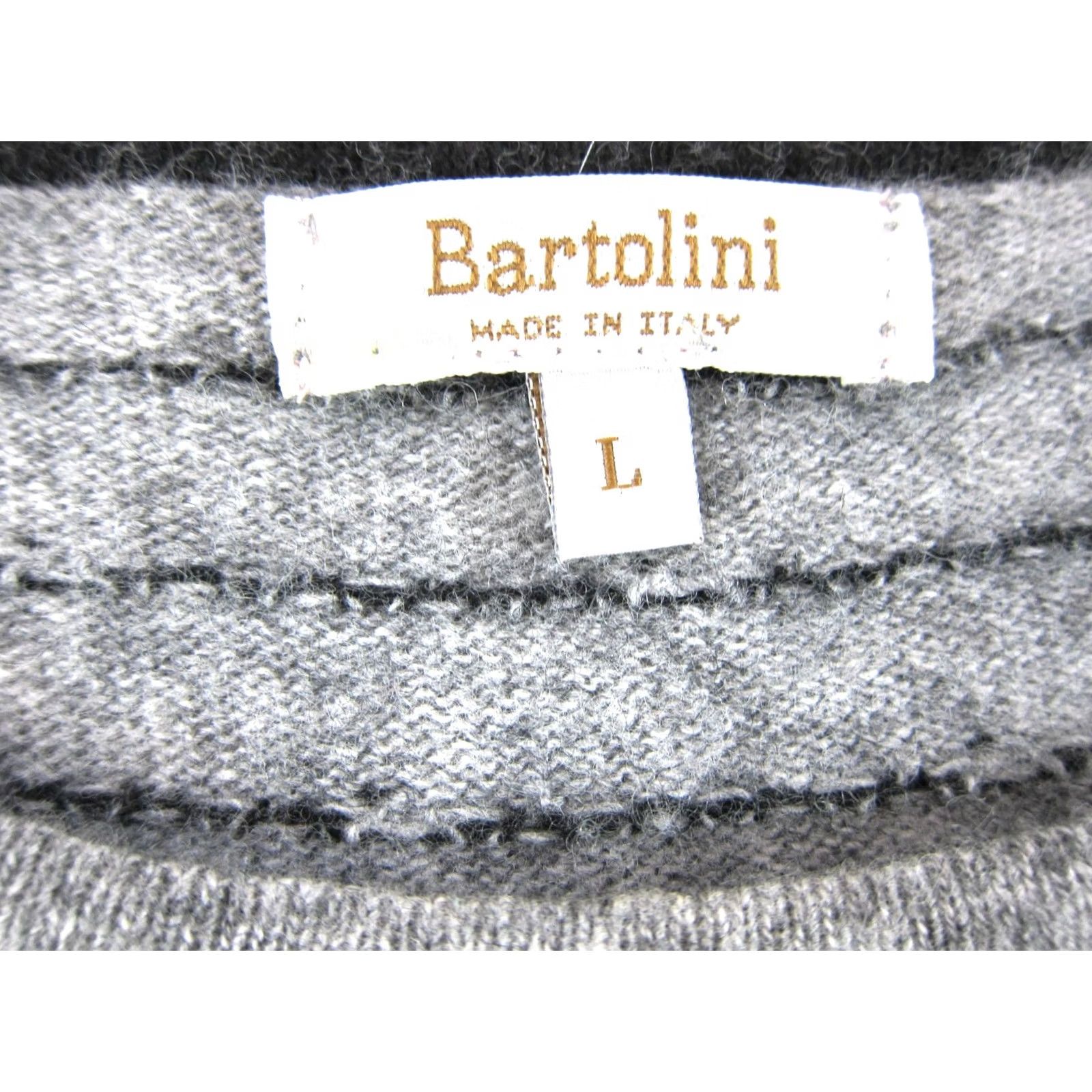 Vintage Bartolini Wool Long Sleeve Sweater Dress L Grey Polka Dot Knit Day Dress Women Size L / US 10 / IT 46 - 3 Thumbnail
