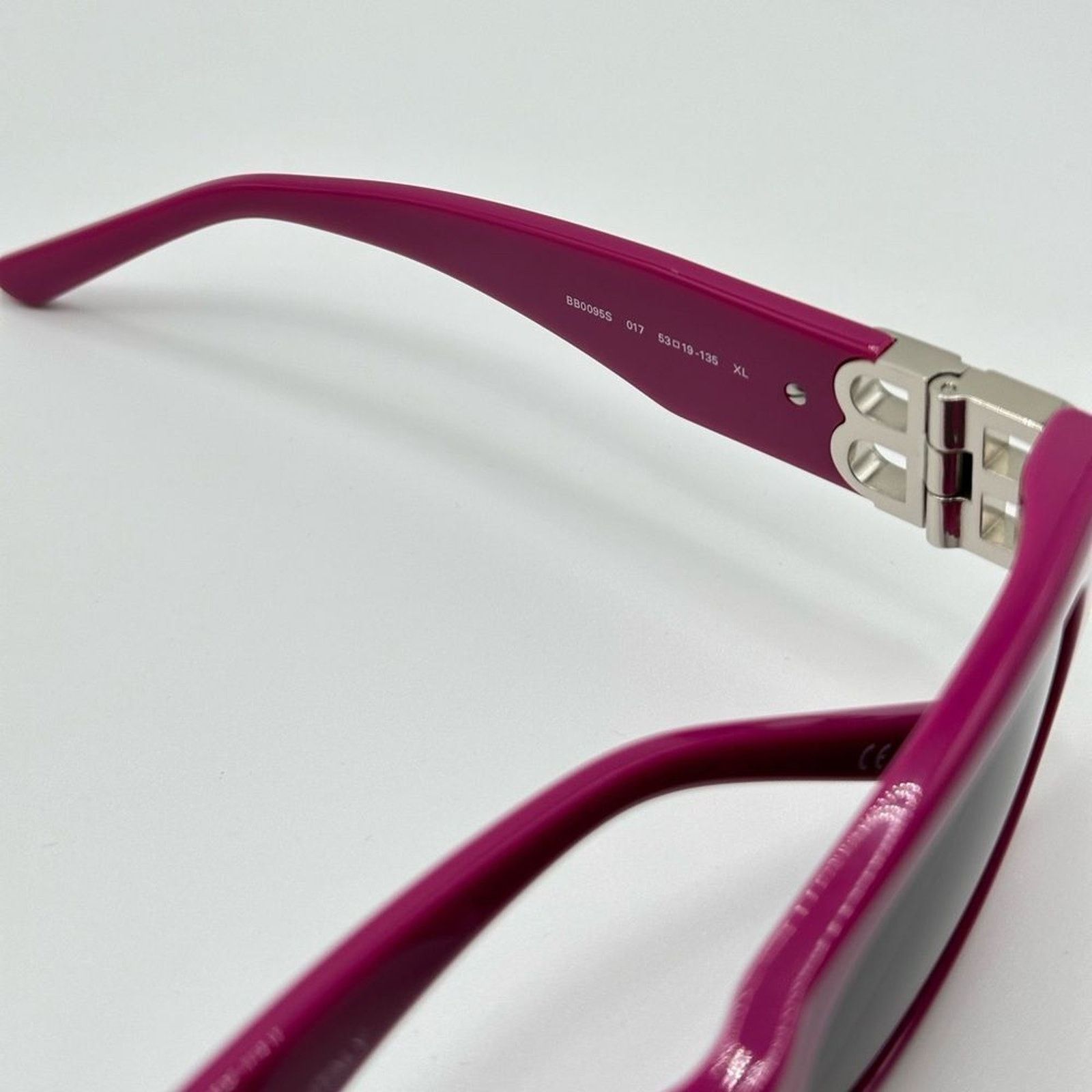 Balenciaga NEW BALENCIAGA BB0095S 017 Fuchsia/Silver/Grey Sunglasses Size ONE SIZE - 4 Thumbnail