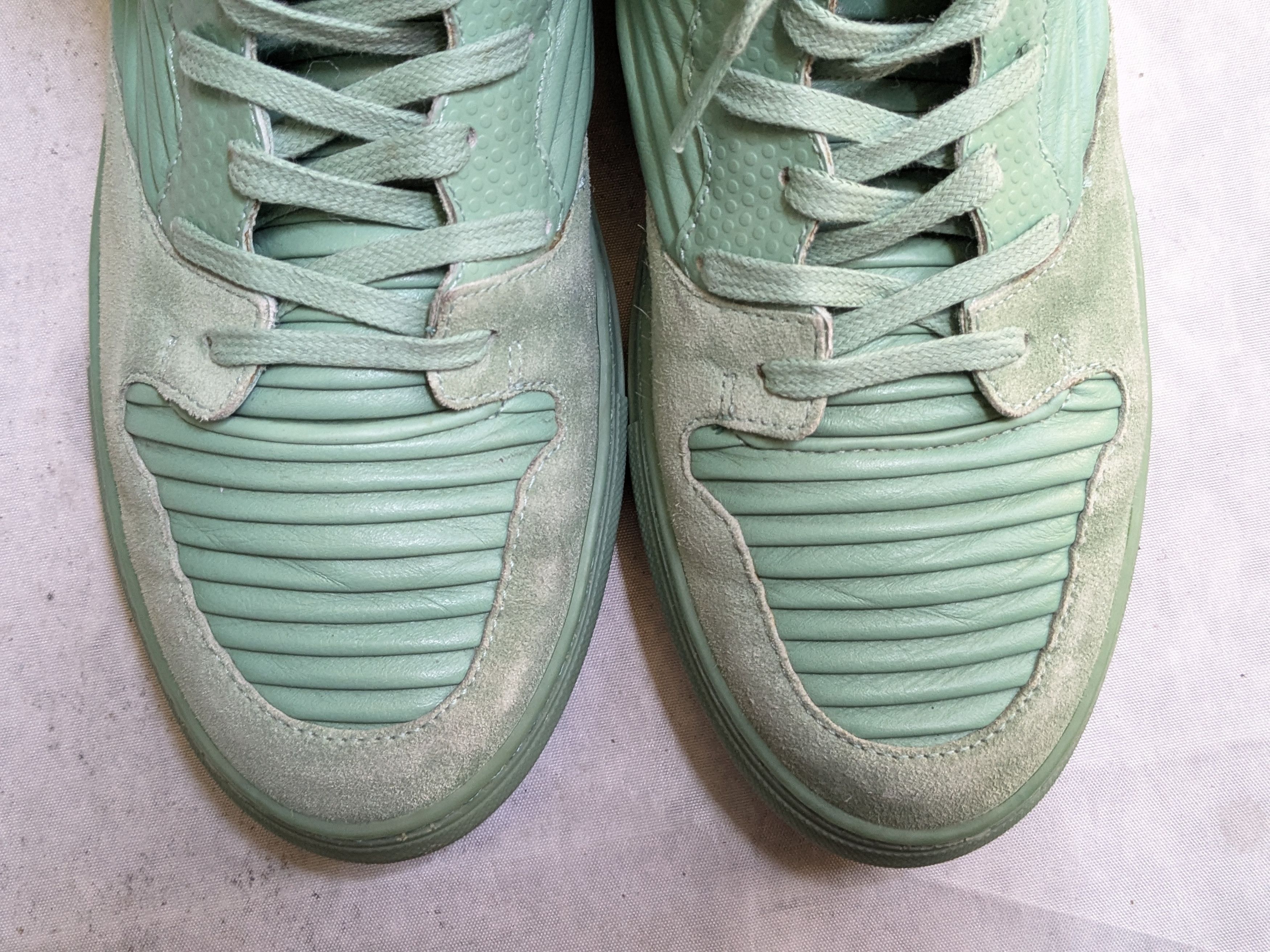 Balenciaga Balenciaga Arena High Top Sneakers Green 9 42 Cotes Leather Size US 9 / EU 42 - 2 Thumbnail