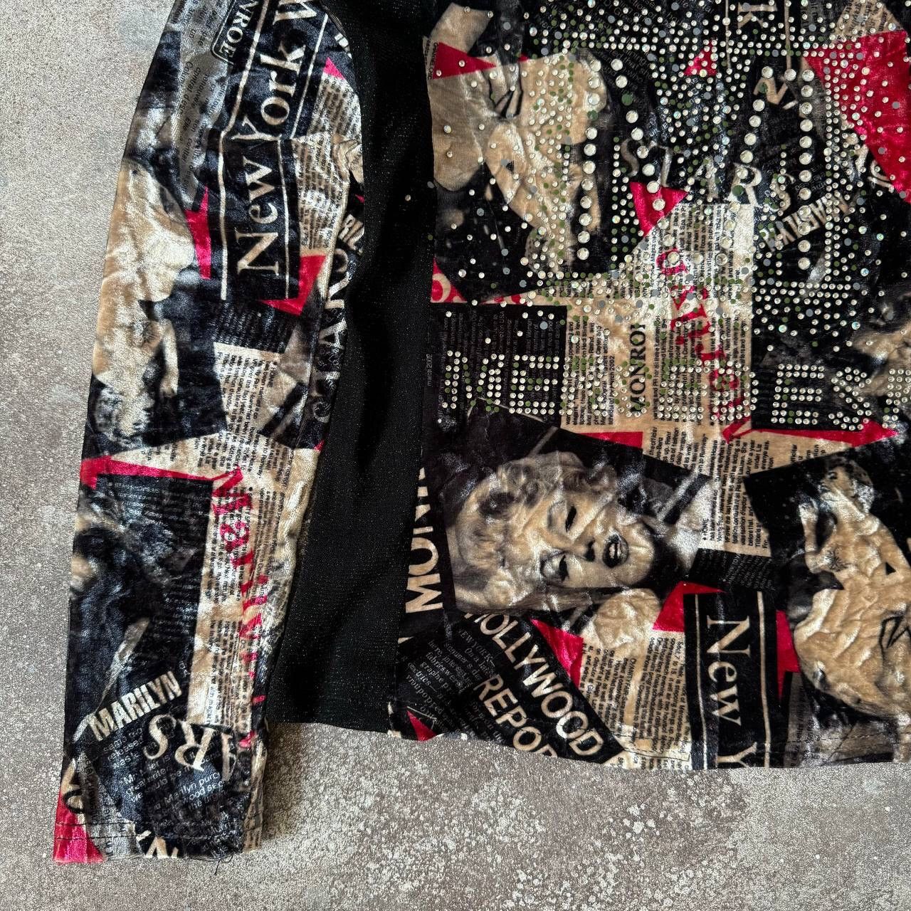 20471120 Y2K Marilyn Monroe Mesh Long Sleeve Top (JPG Gaultier style) Size M / US 6-8 / IT 42-44 - 4 Thumbnail